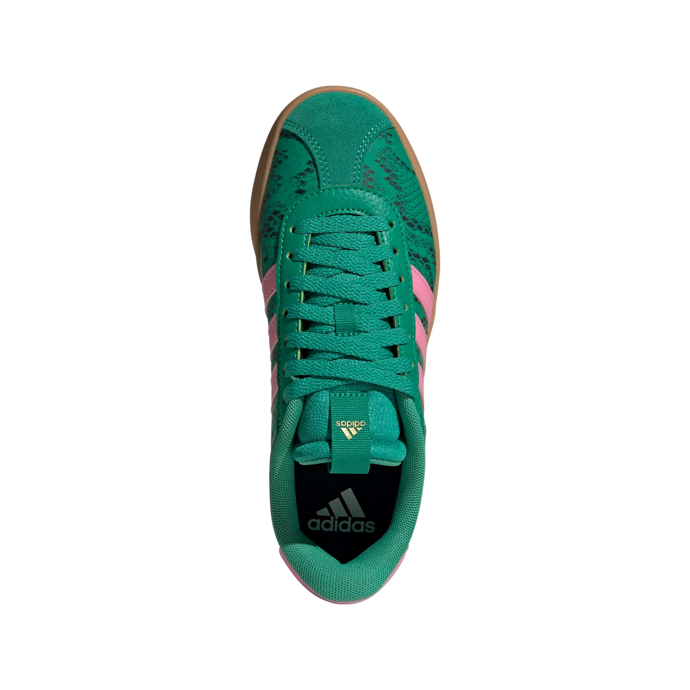 Adidas VL Court 3.0 Women's Shoes, Court Green/Bliss Pink/Gold Met., 37 1/3 EU - immagine 2