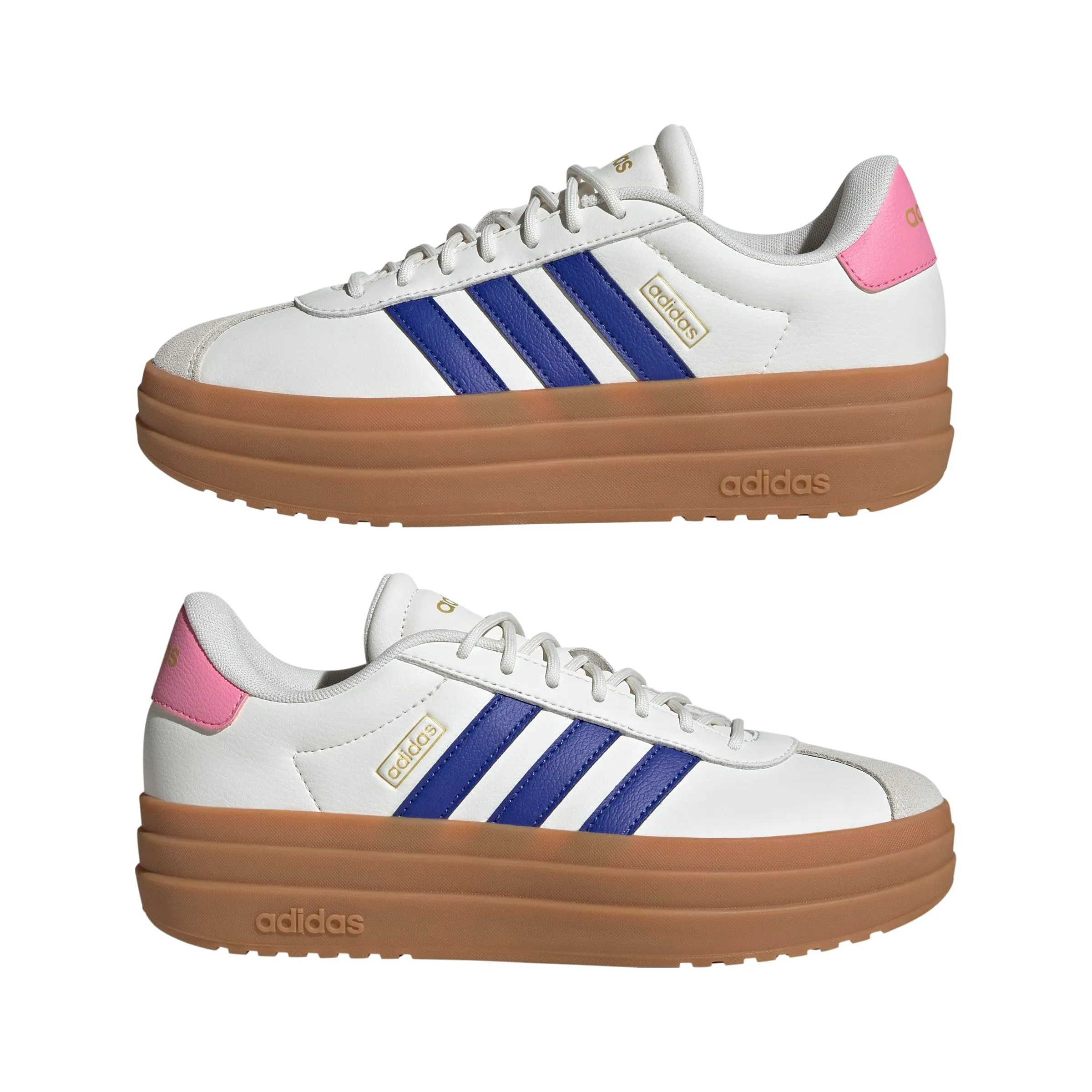 Adidas VL Court Bold Shoes, Core White/Semi Lucid Blue/Bliss Pink, 40 EU - immagine 6