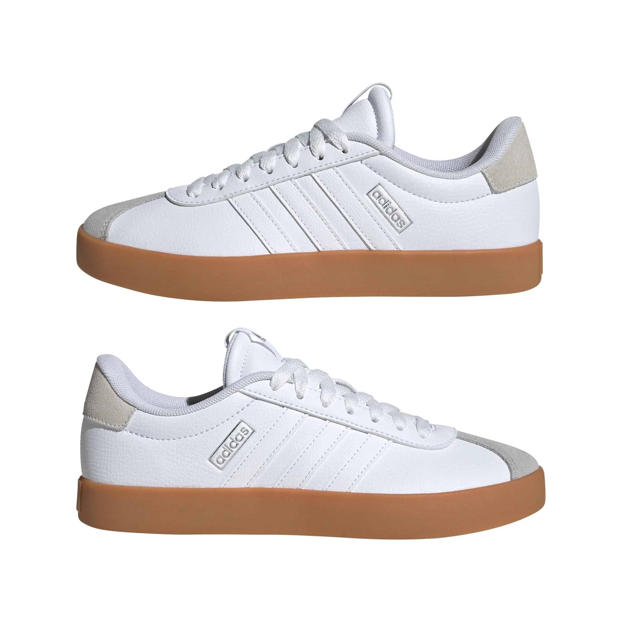 adidas Donna VL Court 3.0 Shoes, Ftwr White/Ftwr White/Silver Met., 42 EU - immagine 9