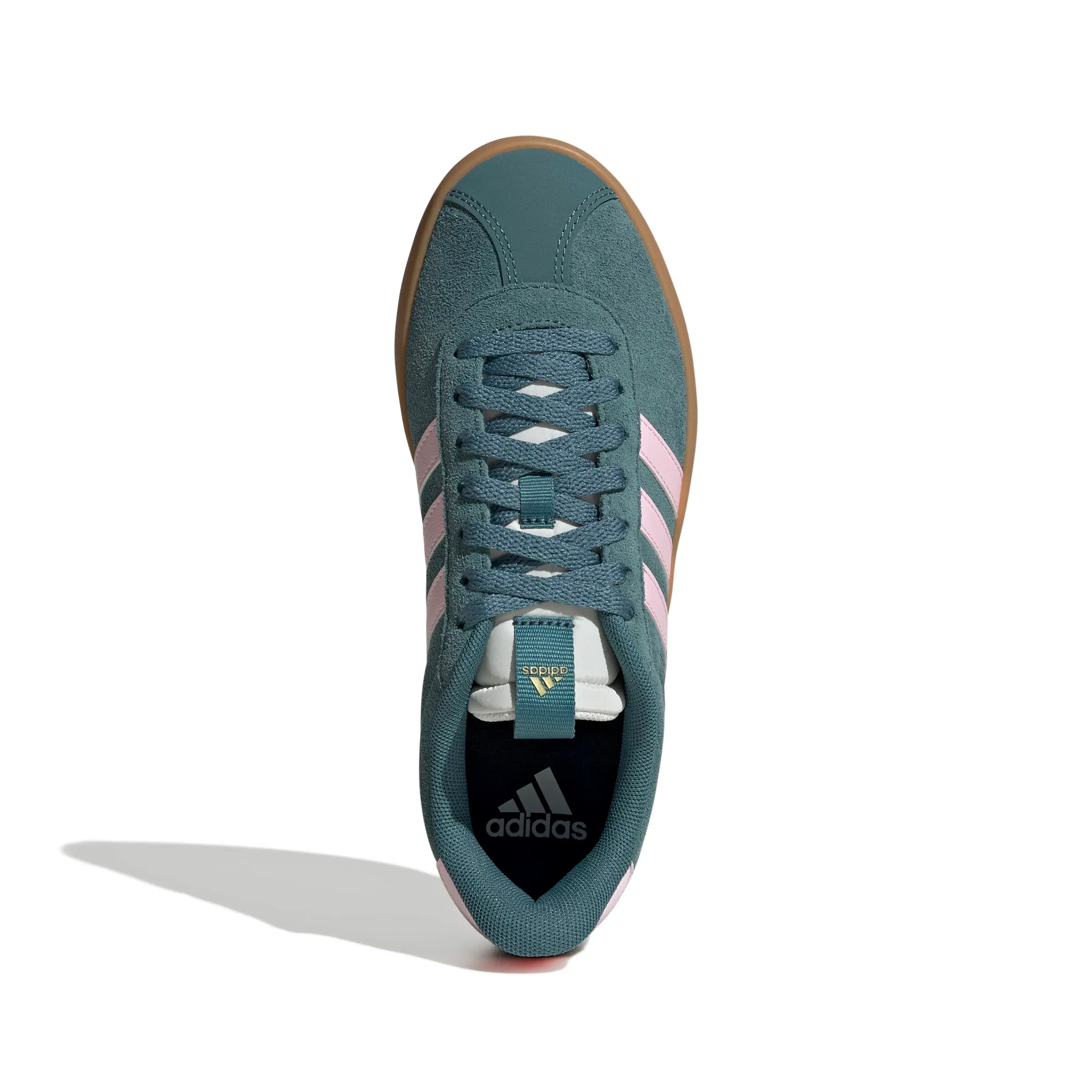 adidas VL Court 3.0 Women's Shoes - Preloved Teal/Clear Pink/Gold Metallic - 42 2/3 EU - immagine 3