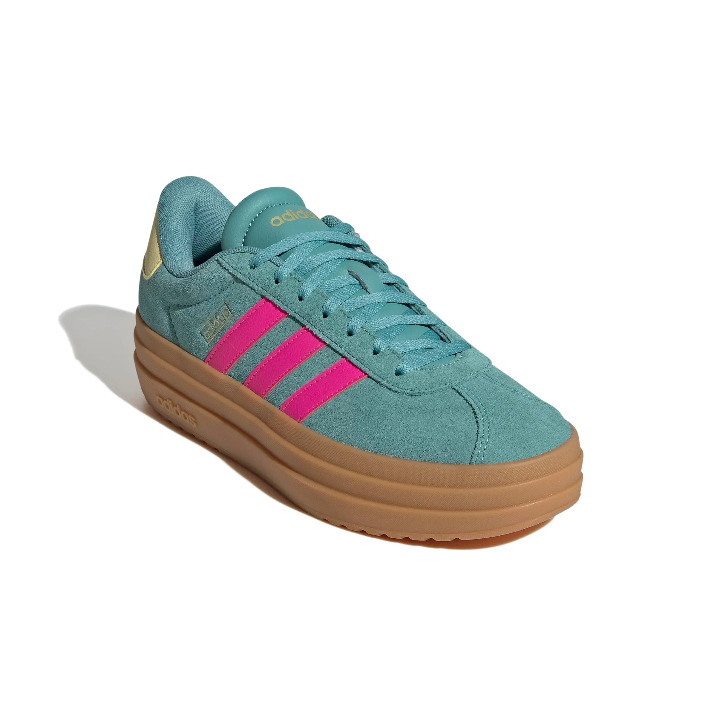 Adidas VL Court Bold Shoes, Powder Teal/Shock Pink/Powder Yellow, 36 2/3 EU - immagine 3