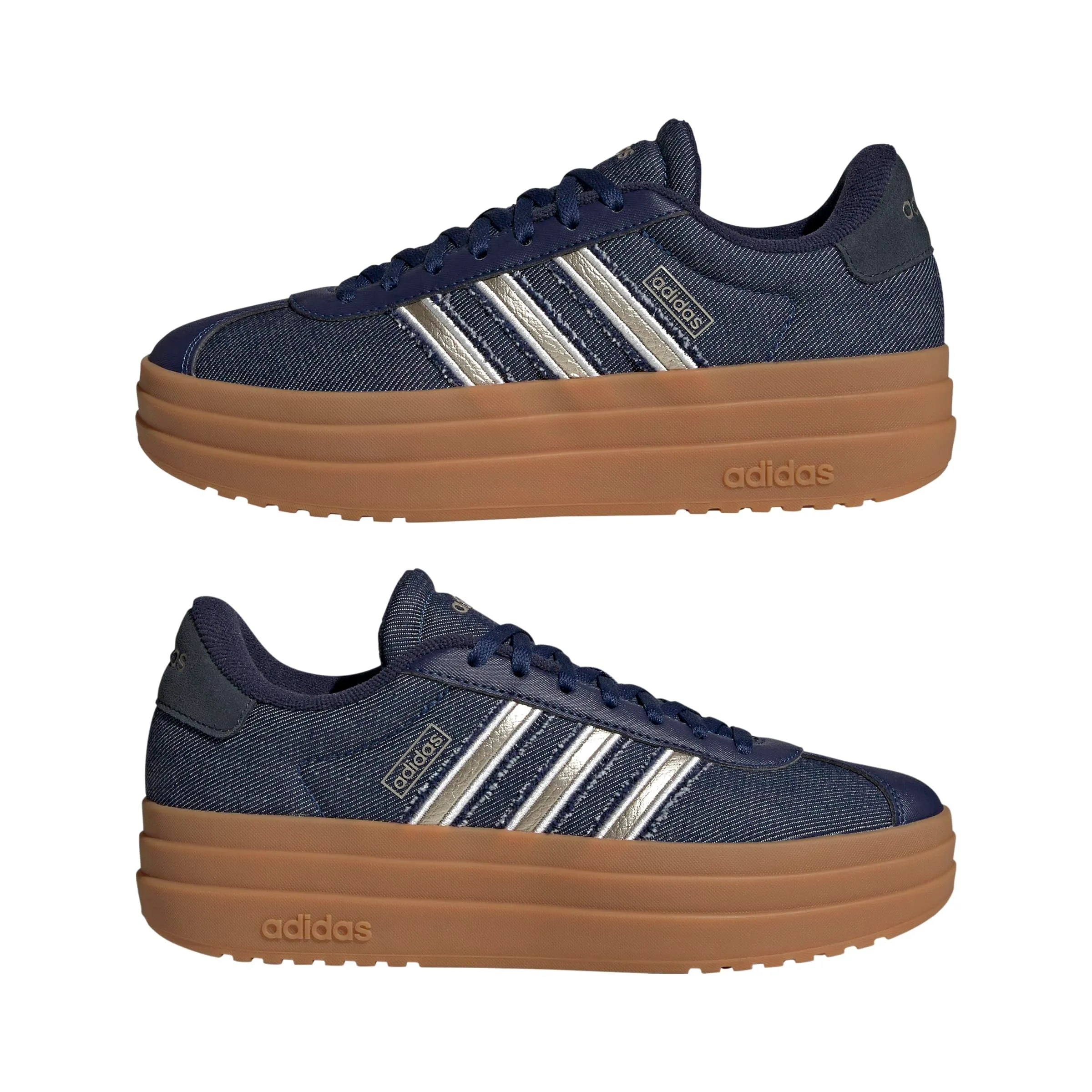 Adidas VL Court Bold Shoes, Dark Blue/Cyber Metallic/Aurora Ink, 40 2/3 EU - immagine 7