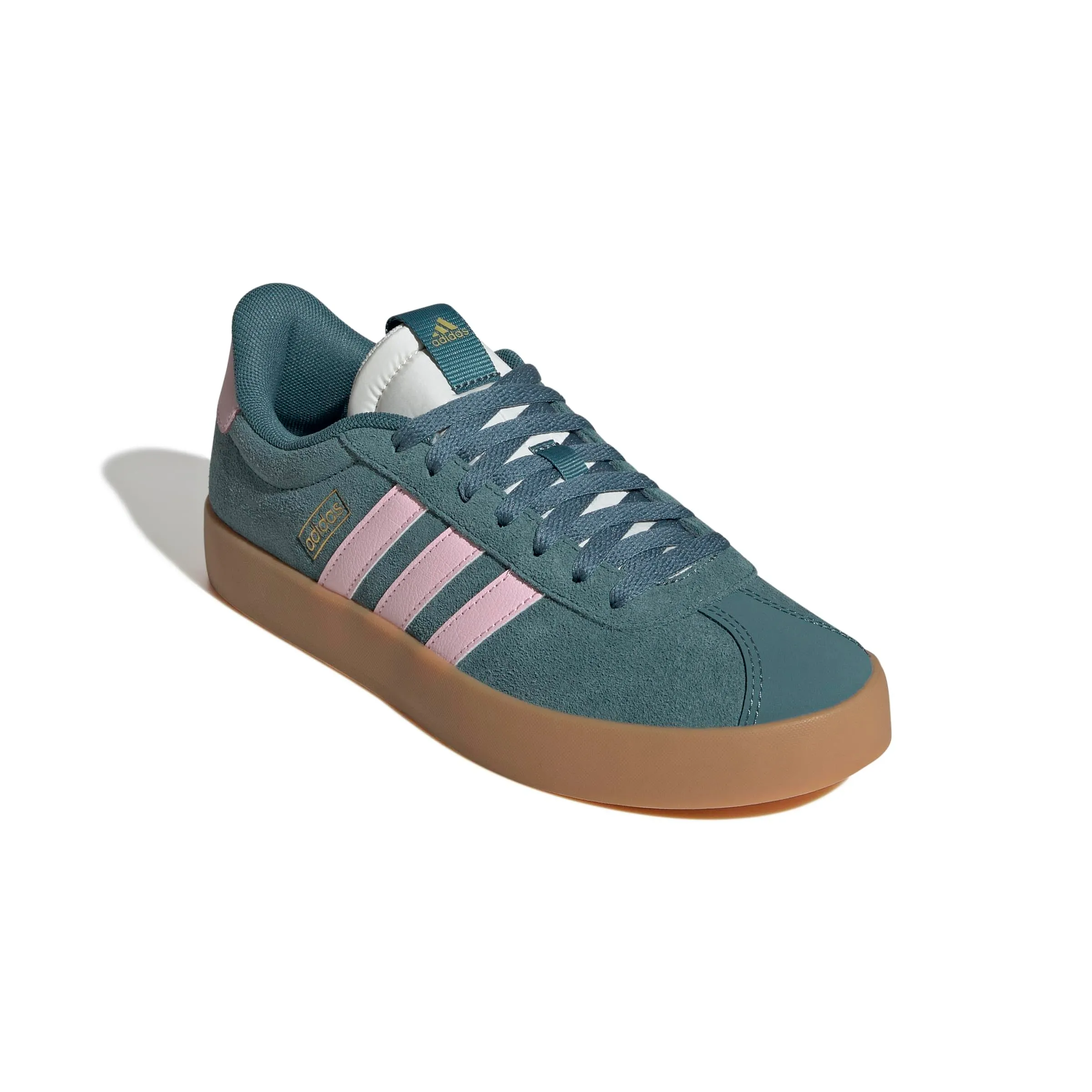 adidas VL Court 3.0 Shoes - Preloved Teal/Clear Pink/Gold Metallic, 36 EU - immagine 6