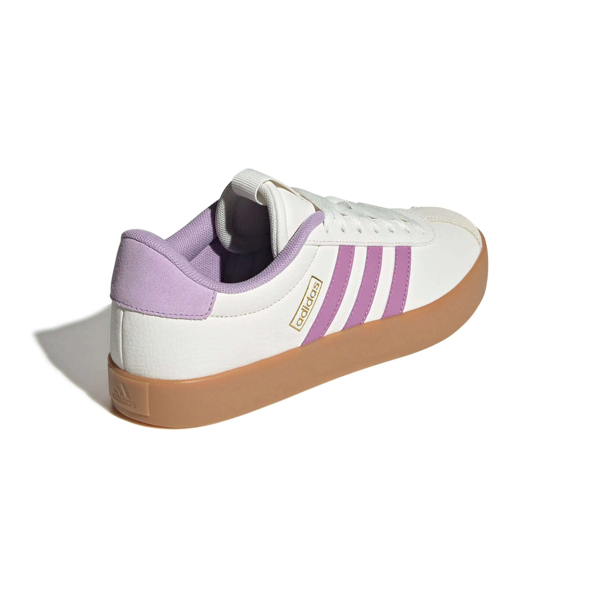 Adidas Donna VL Court 3.0 Shoes, Core White/Preloved Purple/Powder Plum, 39 1/3 EU - immagine 5