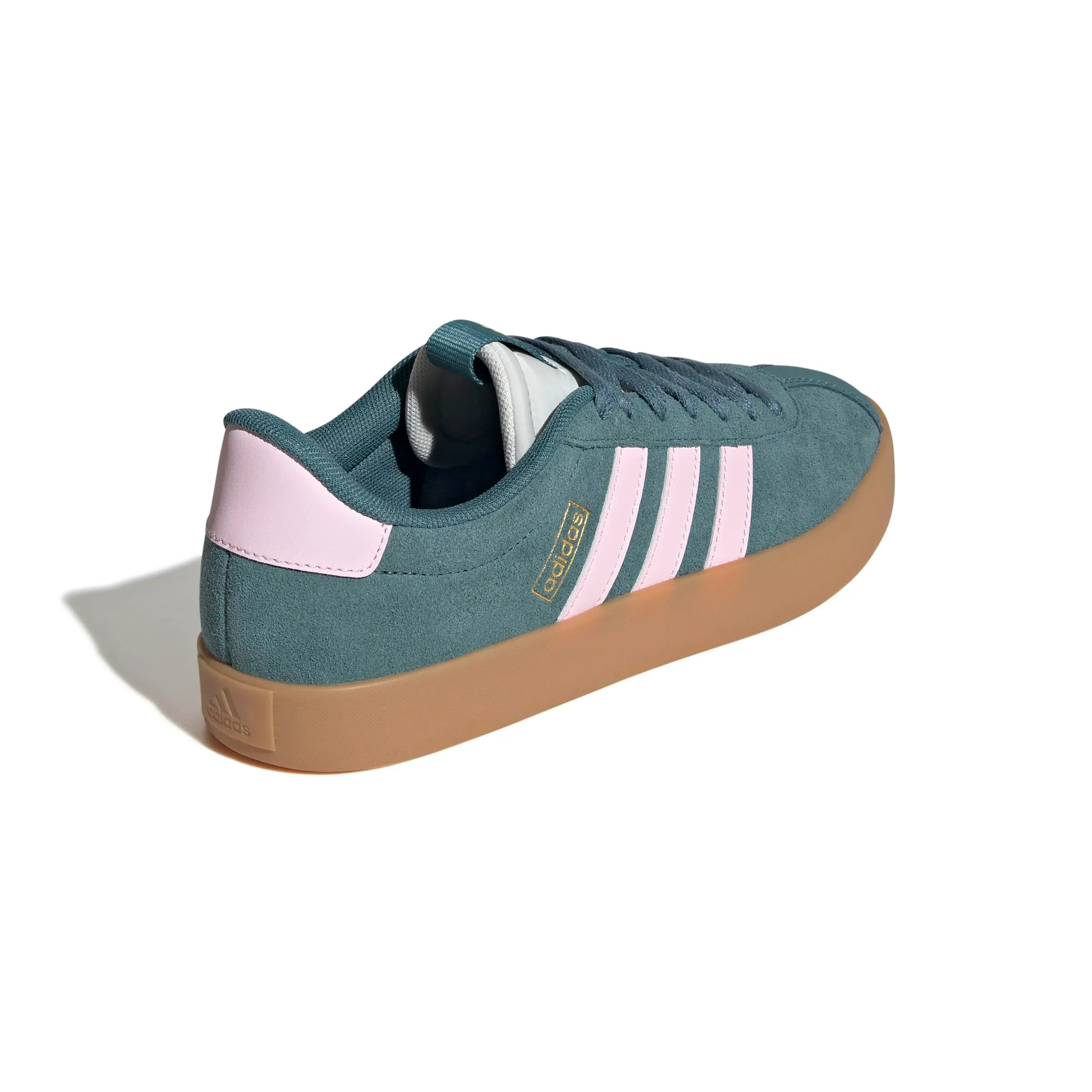 adidas VL Court 3.0 Shoes, Preloved Teal/Clear Pink/Gold Metallic, 40 EU - immagine 7