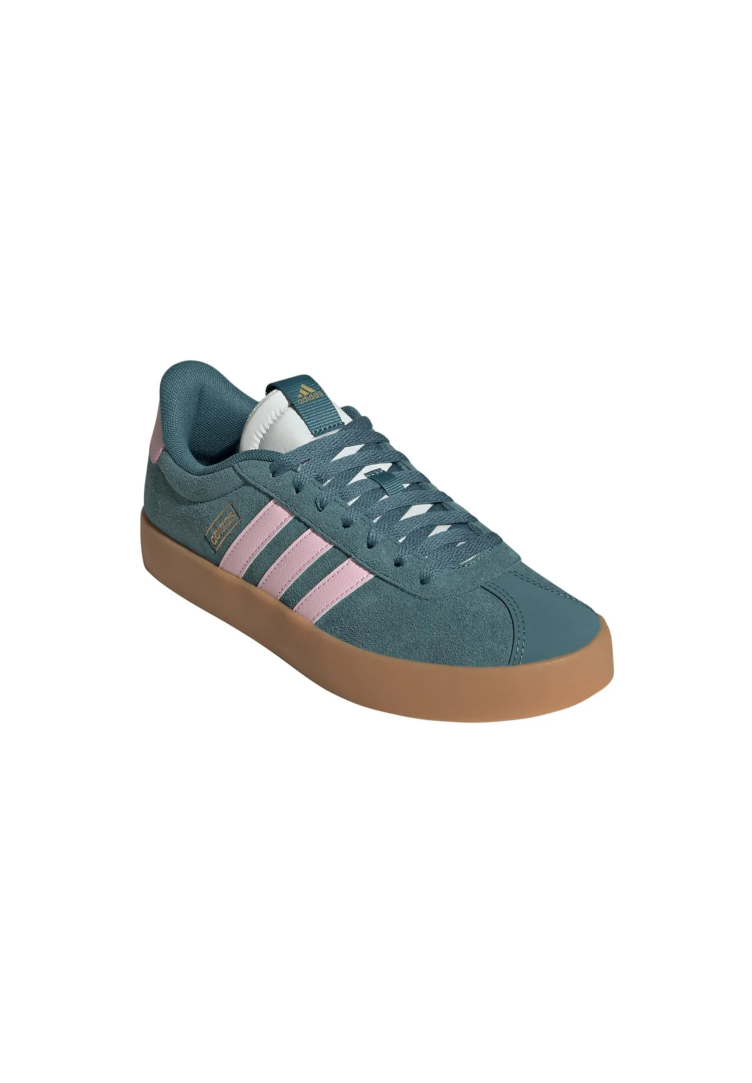 adidas VL Court 3.0 Shoes, Preloved Teal/Clear Pink/Gold Metallic, 38 2/3 EU - immagine 4