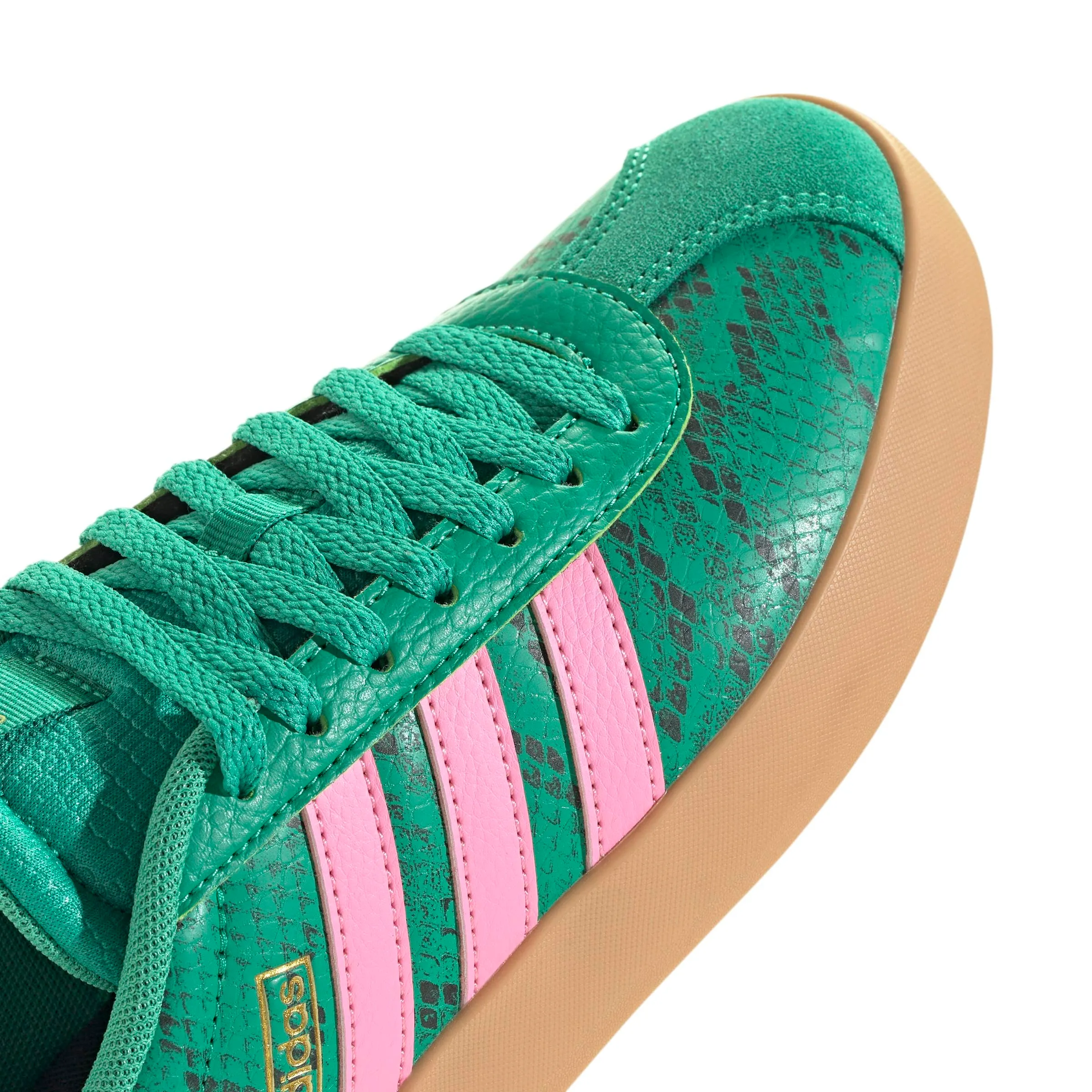 Adidas Donna VL Court 3.0 Shoes, Court Green/Bliss Pink/Gold Met., 39 1/3 EU - immagine 7