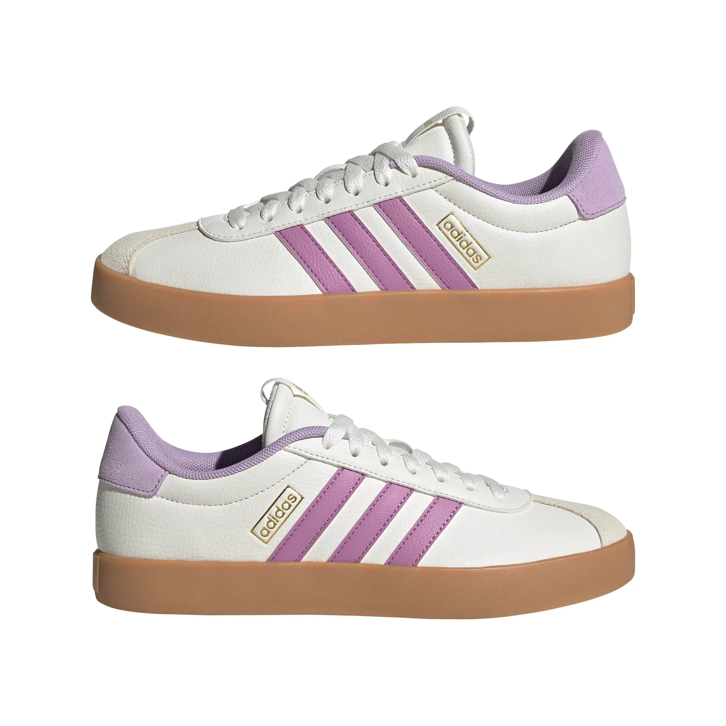 Adidas VL Court 3.0 Shoes - Core White/Preloved Purple/Powder Plum - 36 2/3 EU - immagine 8
