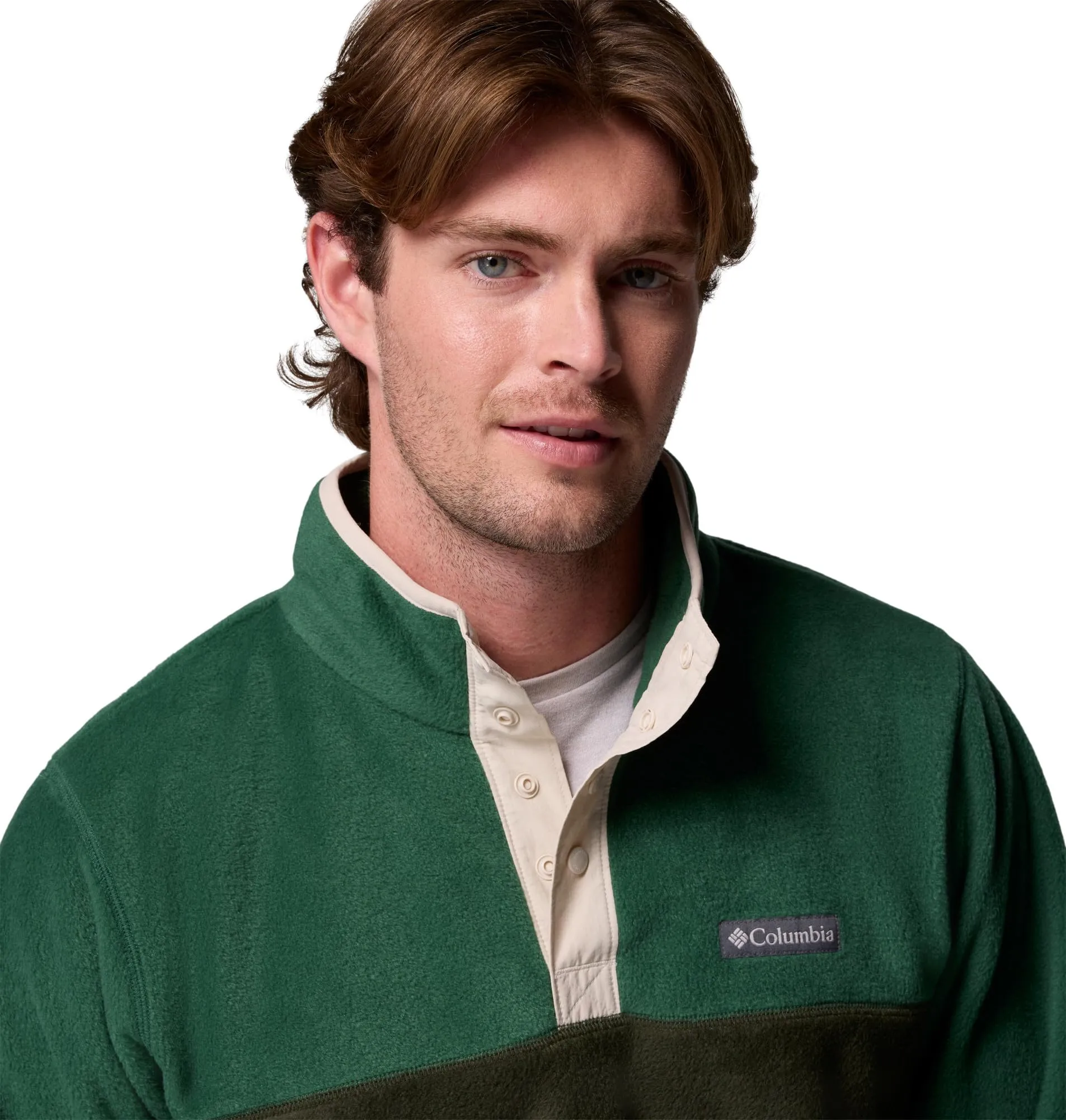 Columbia Steens Mountain Half Snap 2 Men's Fleece, Greenscape Forest, XL - immagine 3