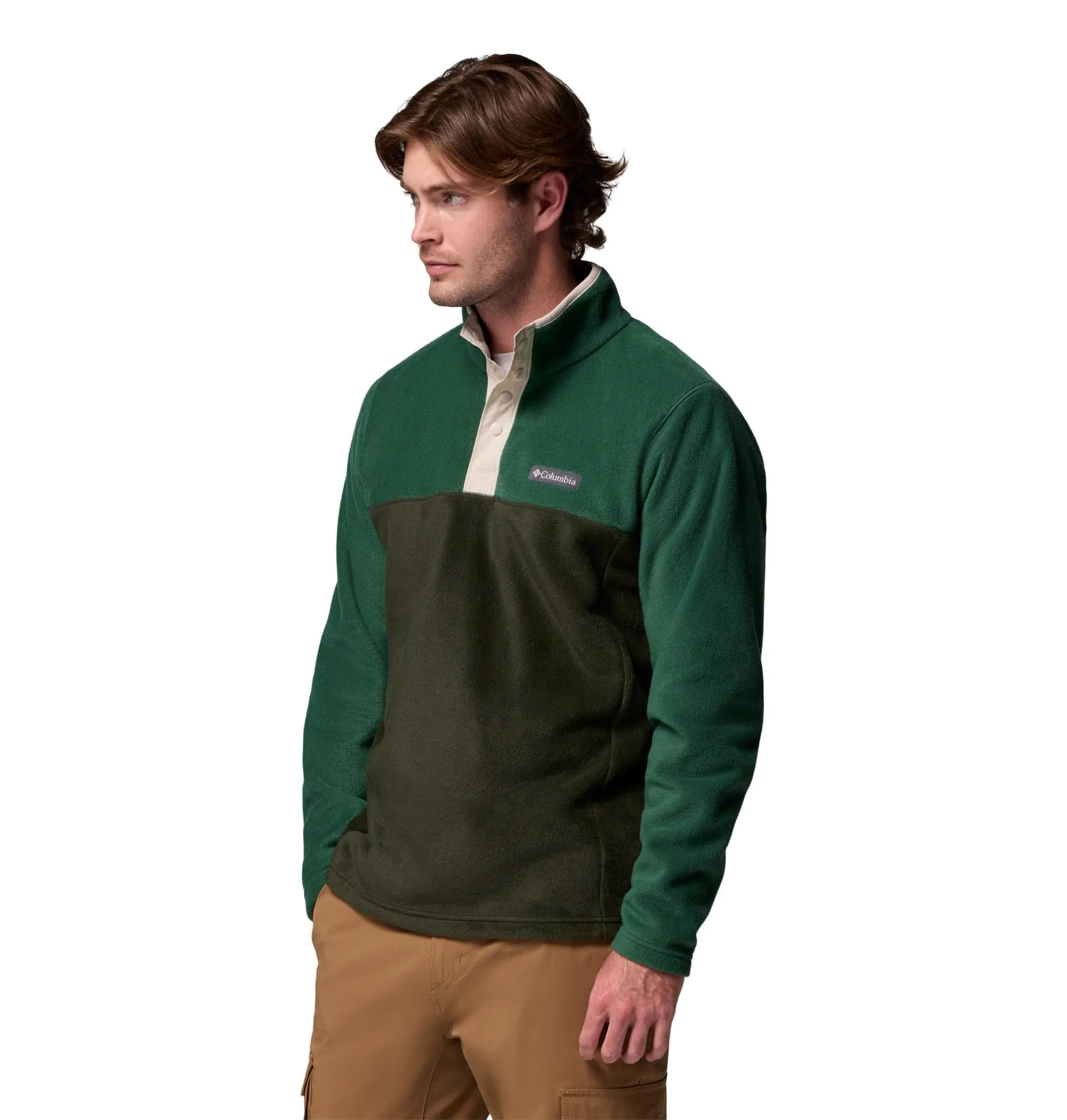 Columbia Steens Mountain Half Snap 2 Men's Fleece, Greenscape Forest, XL - immagine 4