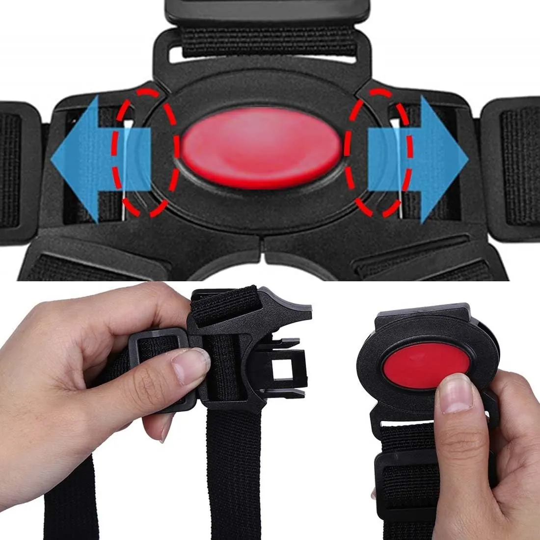 JRYXDS Cinture Universali per Seggiolone a 5 Punti Regolabili (B) - immagine 2