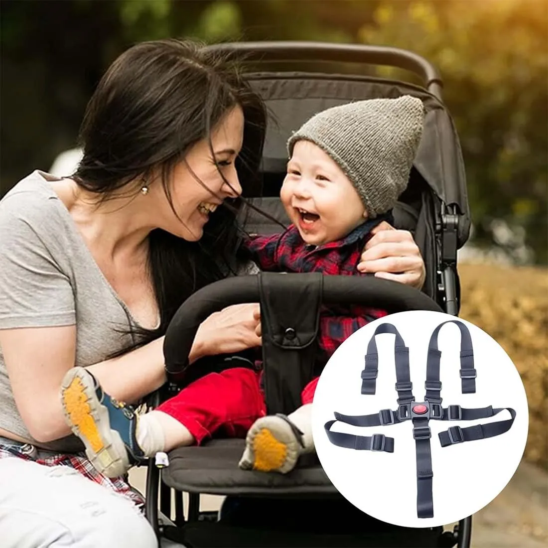 JRYXDS Cinture Universali per Seggiolone a 5 Punti Regolabili (B) - immagine 6