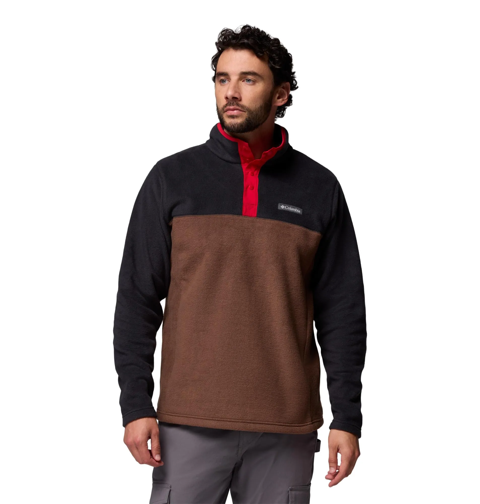 Columbia Steens Mountain Half Snap 2 Pile Pullover - Tabacco, Nero, Mtn Red, XXL - immagine 1