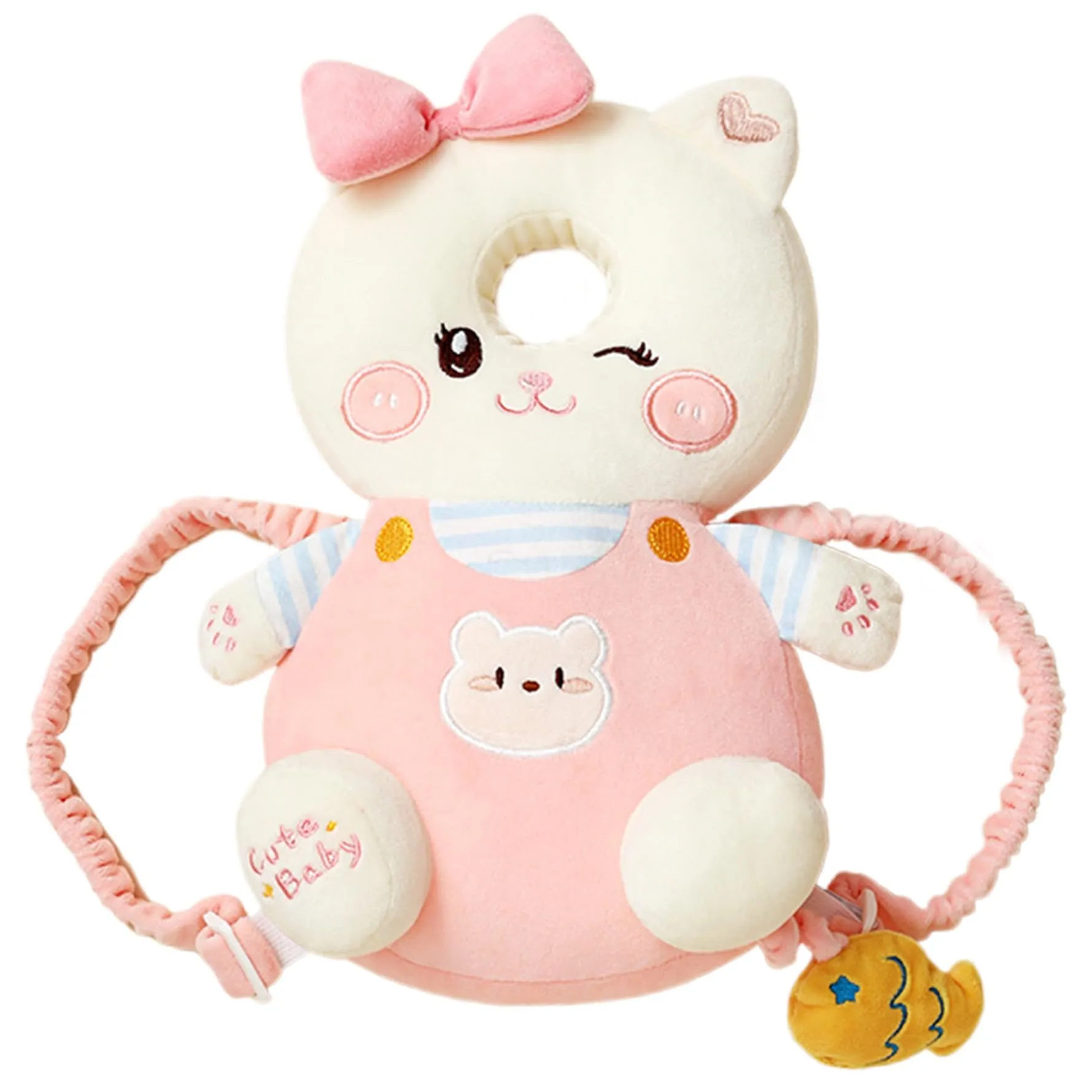 Bambebe Cuscino Anticaduta Protezione Testa per Neonato e Bambini, Zainetto Regolabile Primi Passi (Gatto) - immagine 5