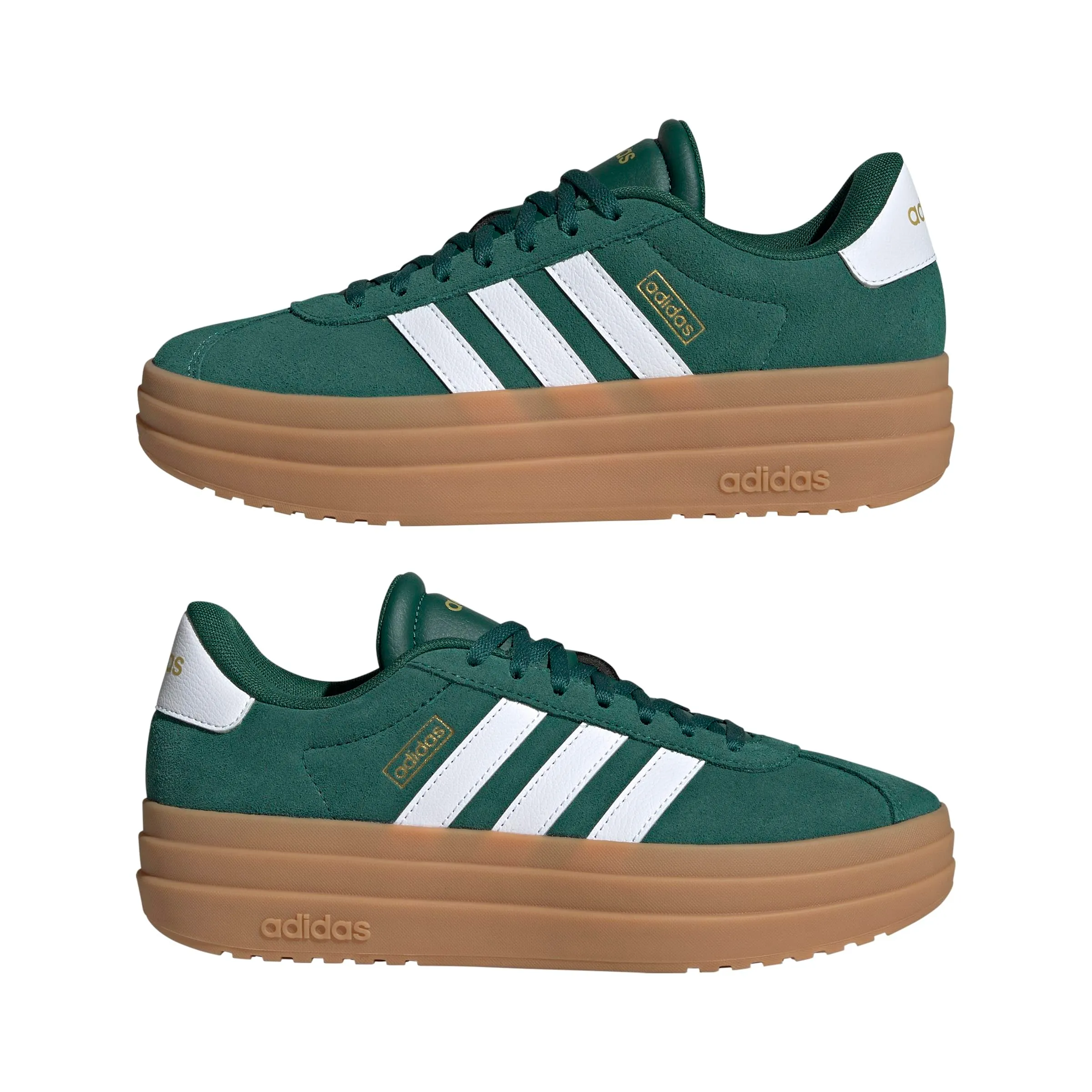 adidas VL Court Bold Shoes, Collegiate Green/Cloud White/Gold Metallic, 39 1/3 EU - immagine 6