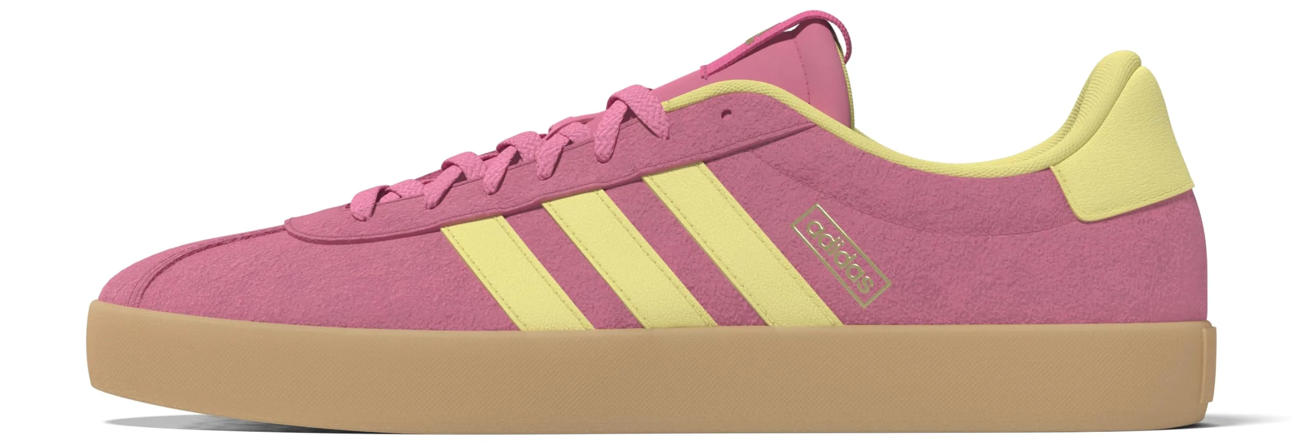 Adidas VL Court 3.0 Women's Shoes, Pink Fusion/Powder Yellow/Gold Met, 38 EU - immagine 9