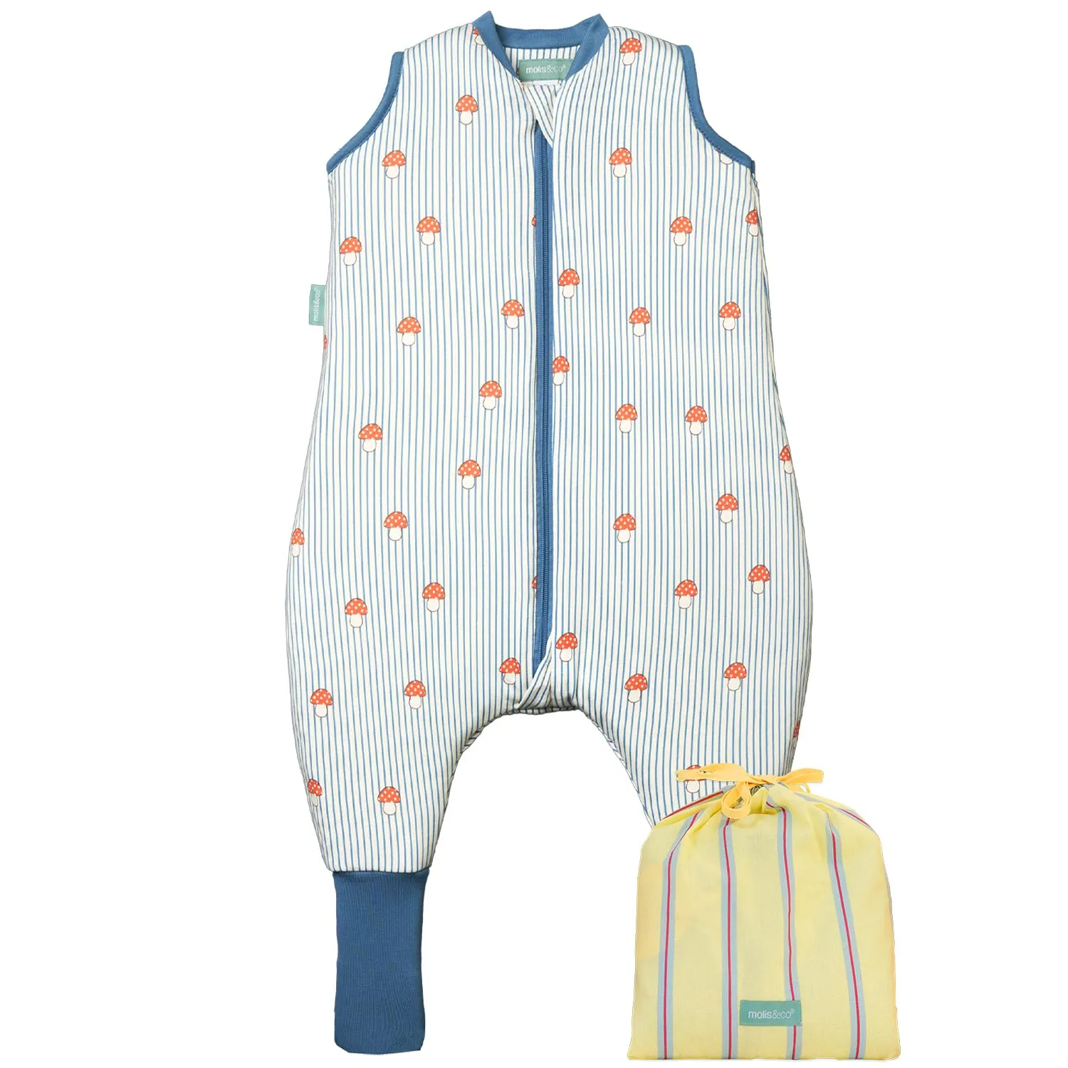 molis & co Sacco Nanna con piedini e calze 1 tog Mushrooms 100% Cotone (1 anno) - immagine 1