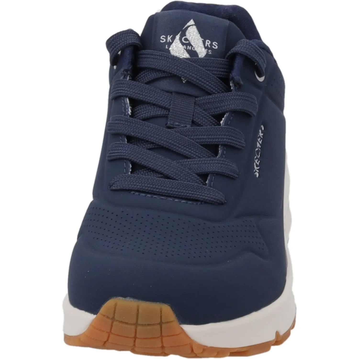 Skechers Uno Golden Air Scarpe da Ginnastica da Donna - Navy Durabuck/Silver Trim, 36.5 EU - immagine 4