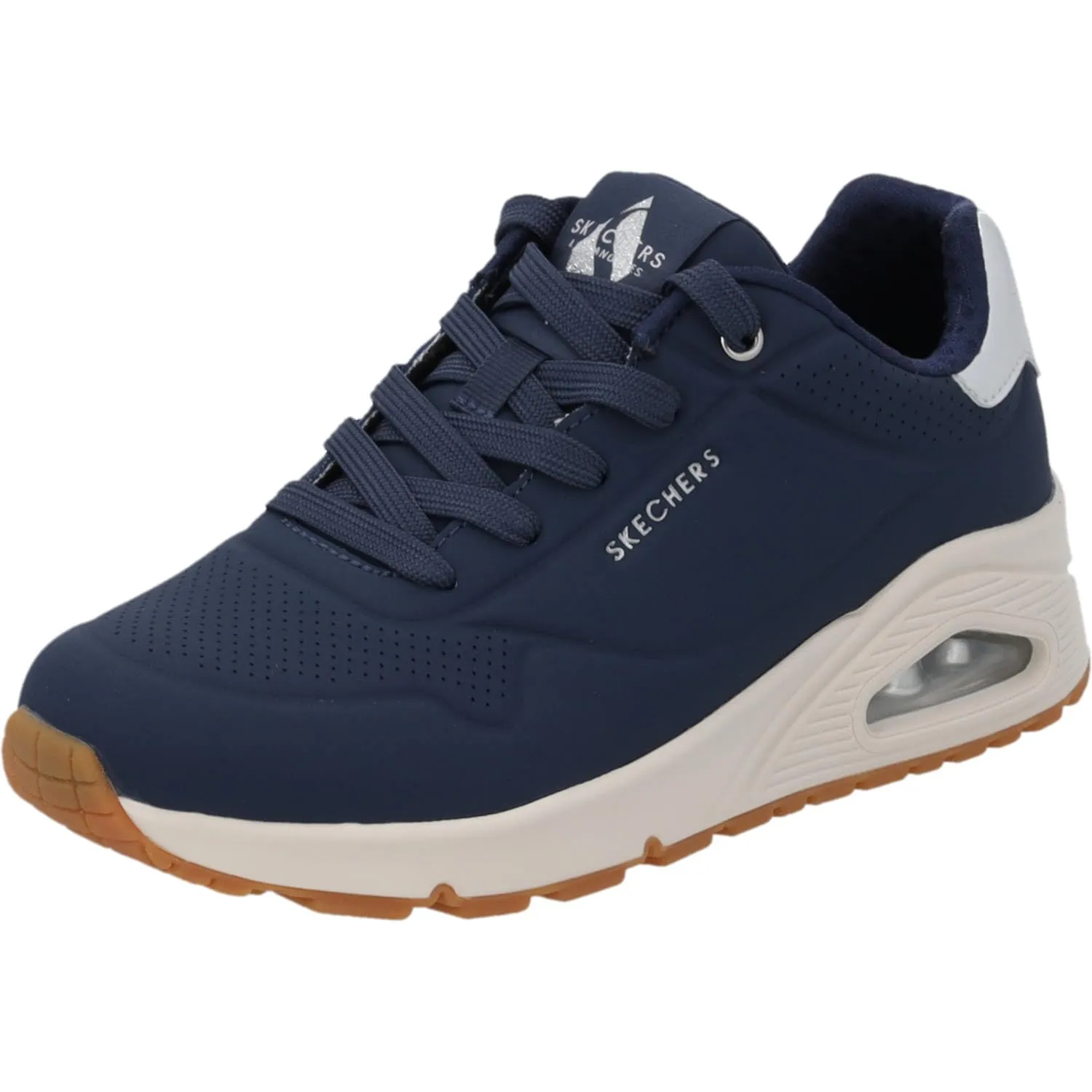 Skechers Uno Golden Air Scarpe da Ginnastica da Donna - Navy Durabuck/Silver Trim, 39.5 EU - immagine 1