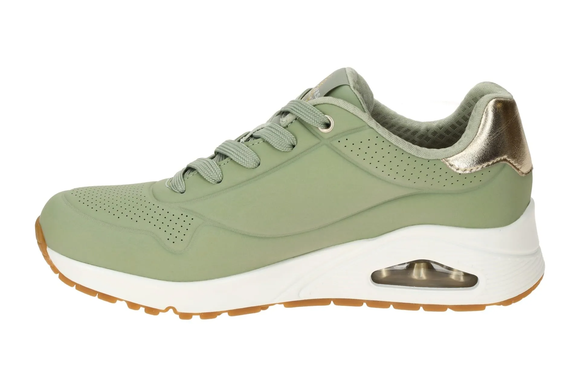 Skechers Uno Golden Air Scarpe da Ginnastica da Donna, Sage Durabuck/Silver Trim, 40 EU - immagine 5