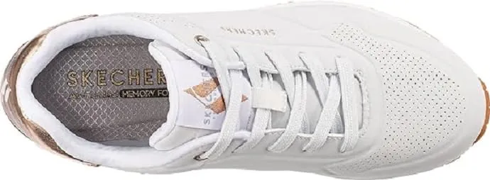Skechers Uno Golden Air Scarpe da Ginnastica da Donna, Taupe Durabuck/Silver Trim, 38 EU - immagine 4
