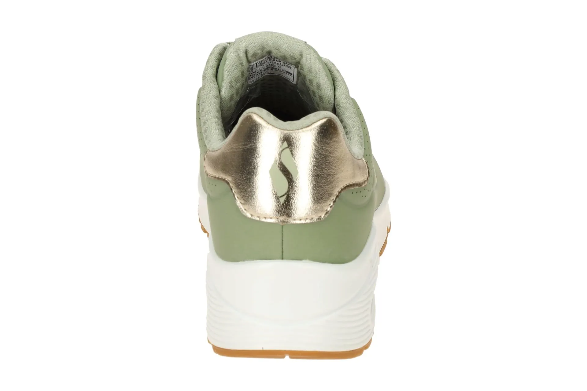 Skechers Uno Golden Air Scarpe da Ginnastica da Donna, Sage Durabuck/Silver Trim, 41 EU - immagine 7