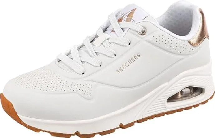 Skechers Uno Golden Air Scarpe da Ginnastica da Donna - Taupe Durabuck/Silver Trim, 40 EU - immagine 3