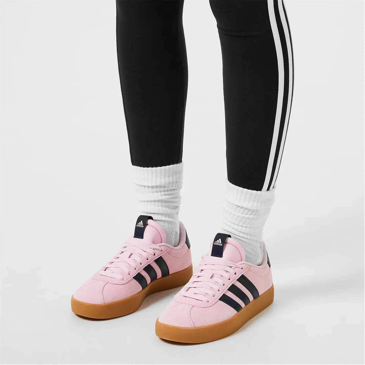 adidas VL Court 3.0 Shoes, Clear Pink/Legend Ink/Gum, 42 EU - immagine 2