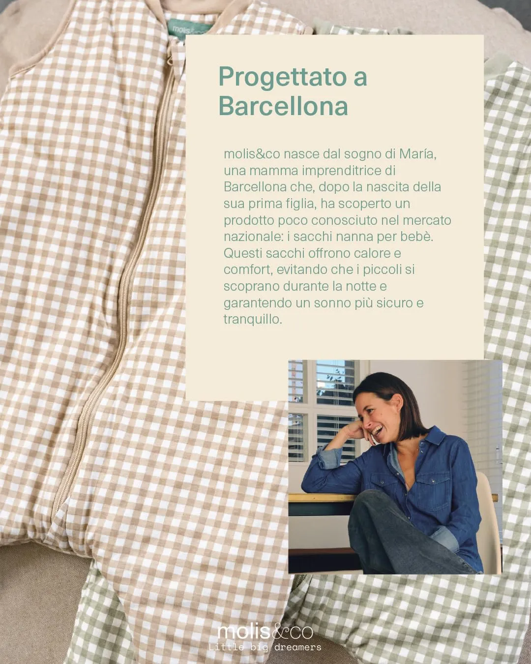molis & co Sacco Nanna con piedini, maniche staccabili e calzini, 2.5 tog, 100% Cotone Oeko-TEX 100, Winter Animals, 1 anno - immagine 7