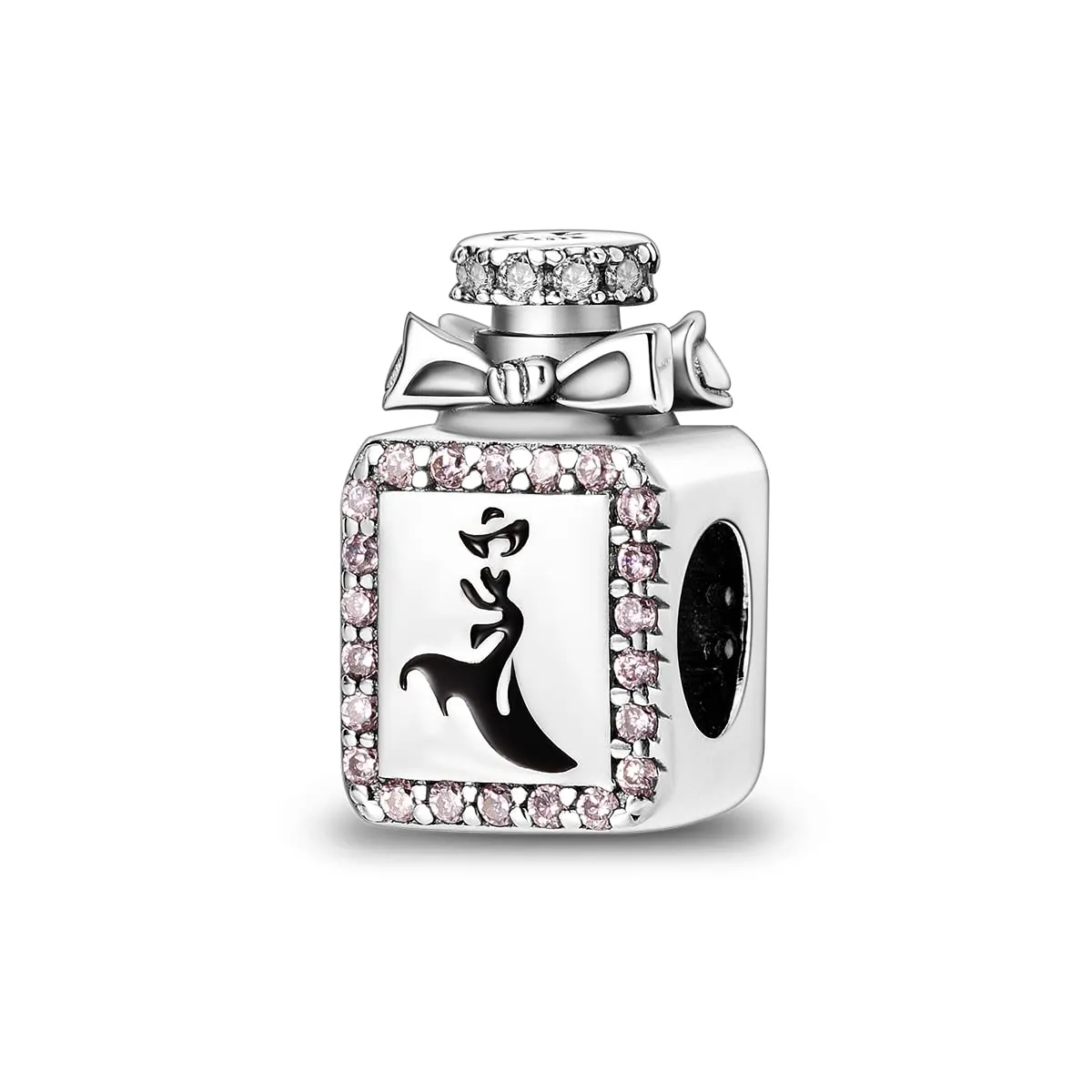 CYMYSS Charm in Argento 925 Compatibili con Bracciali e Collane Europei, Ciondolo Pendente Bead, Clip Stopper e Catena di Sicurezza - immagine 2