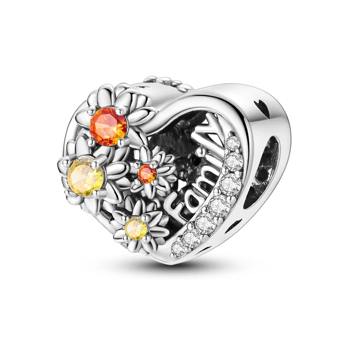 CYMYSS Charm Ciondoli Donna in Argento 925 per Bracciali e Collane Europei, Ciondolo Pendente Bead, Clip Stopper e Catena di Sicurezza - immagine 1