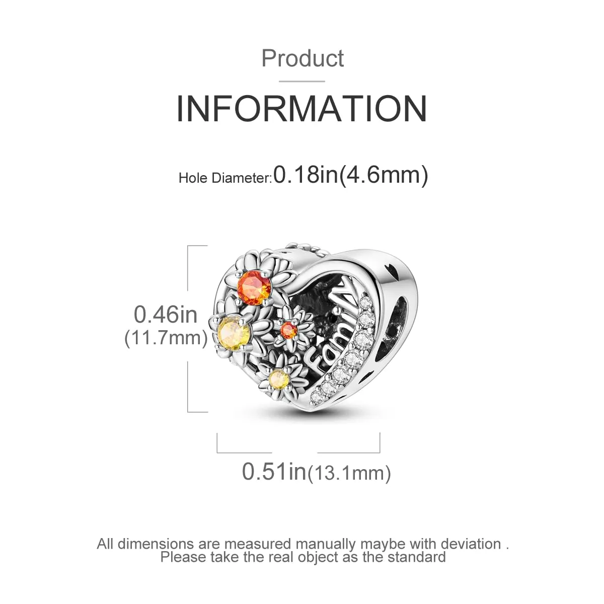 CYMYSS Charm Ciondoli Donna in Argento 925 per Bracciali e Collane Europei, Ciondolo Pendente Bead, Clip Stopper e Catena di Sicurezza - immagine 2