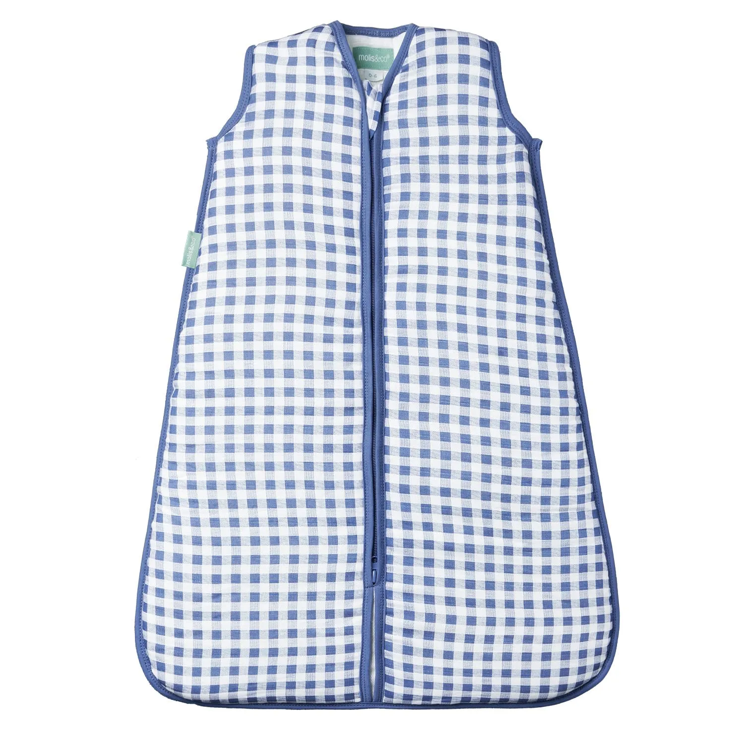 molis & co Sacco Nanna 2.5 TOG Mussola Premium per Neonati 0 mesi (60 cm) Senza Maniche - Fjord - immagine 1