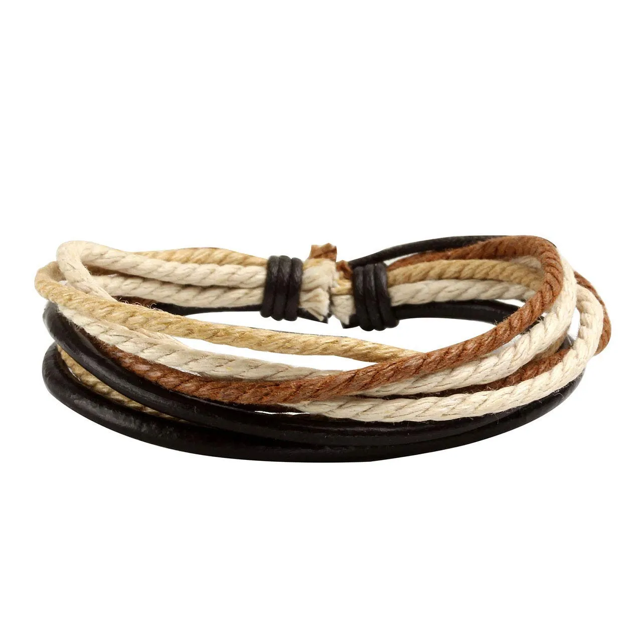Manfnee 12Pcs Bracciale Cordone Pelle PU Intrecciata Punk Gotico Vintage Uomo Donna Nero Regolabile - immagine 3