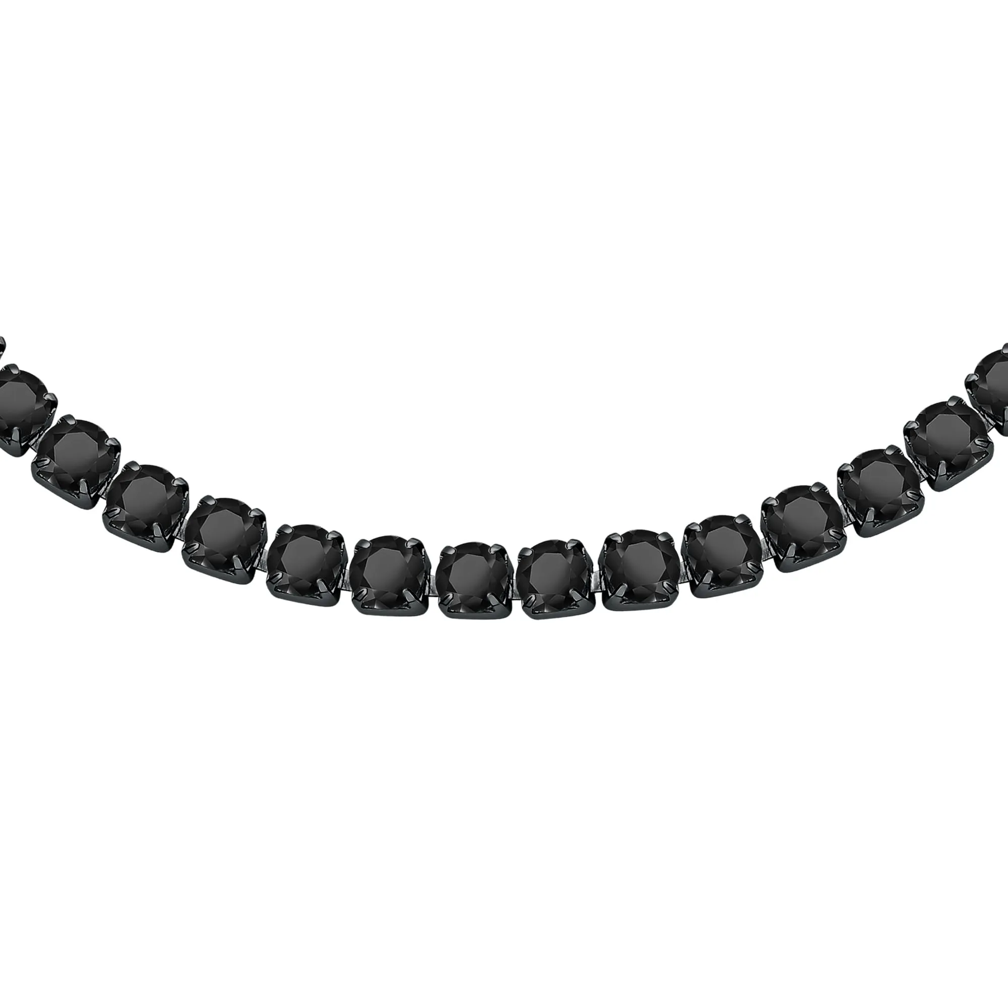 Sector No Limits Tennis Bracciale Uomo SANN42 in Acciaio, Cristalli e Smalto IP Nero, 22 cm - immagine 2