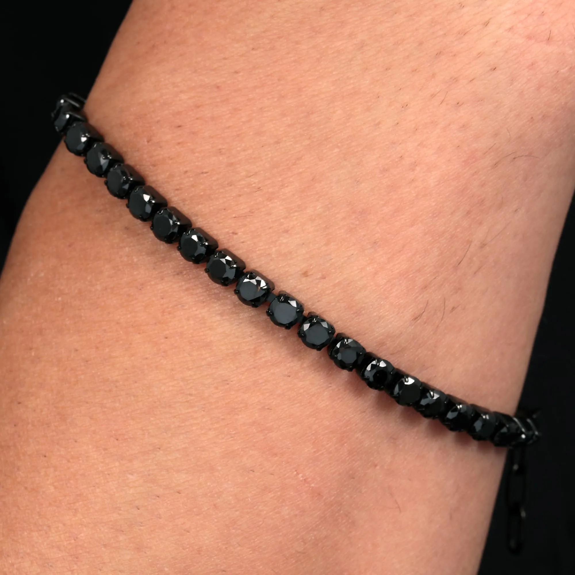 Sector No Limits Tennis Bracciale Uomo SANN42 in Acciaio, Cristalli e Smalto IP Nero, 22 cm - immagine 5