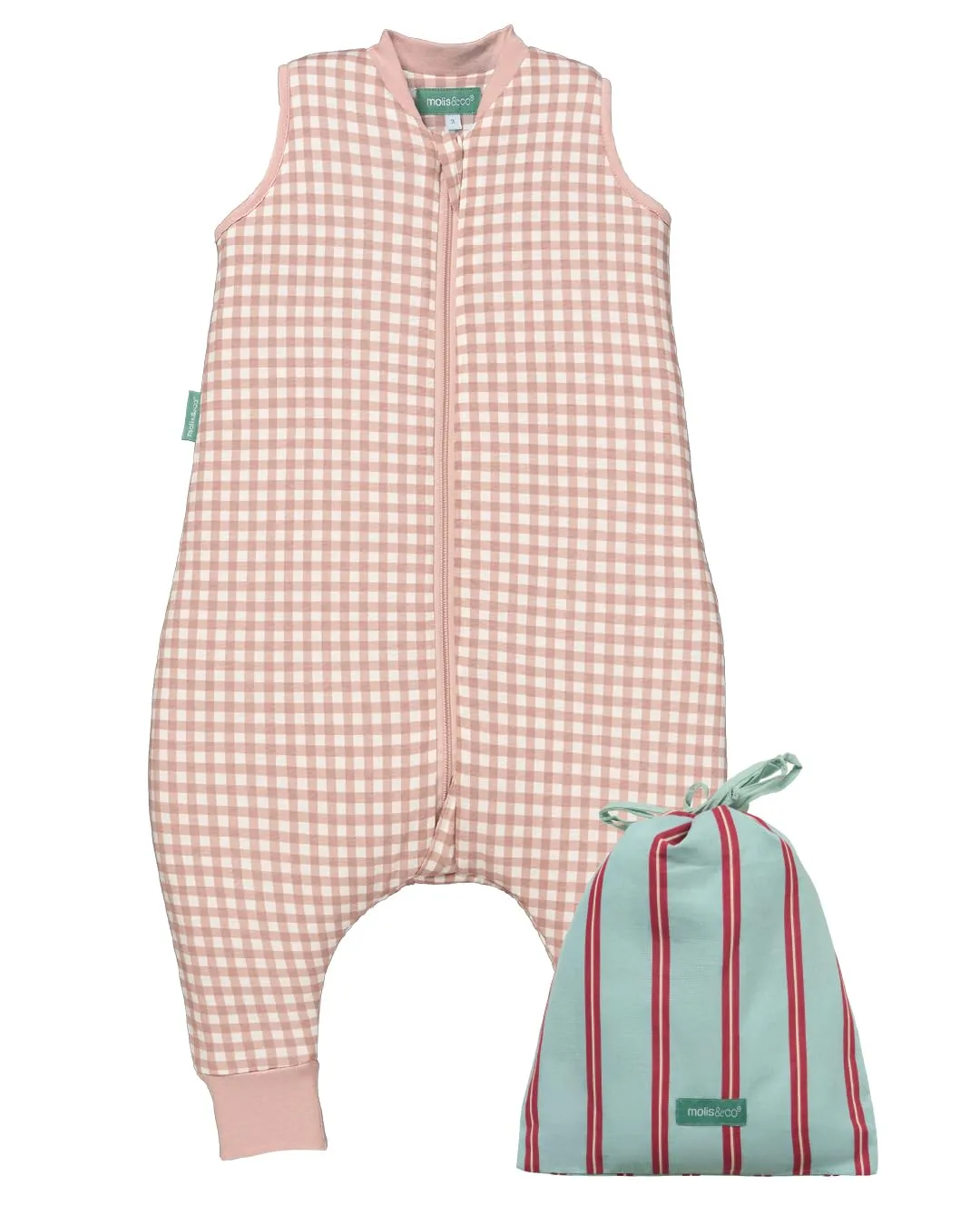 molis&co Sacco Nanna con Piedini Invernale 2.5 tog, 100% Cotone Oeko-Tex 100, Dusty Rose, 3-6 Mesi - immagine 1