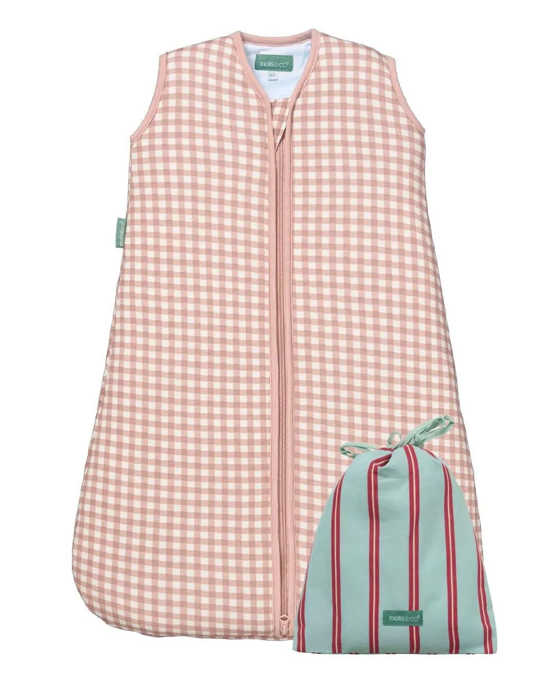 molis & co Sacco Nanna Invernale per Neonati e Bambini 2.5 TOG, 100% Cotone Oeko-TEX 100, Dusty Rose, 6-18 mesi - immagine 1