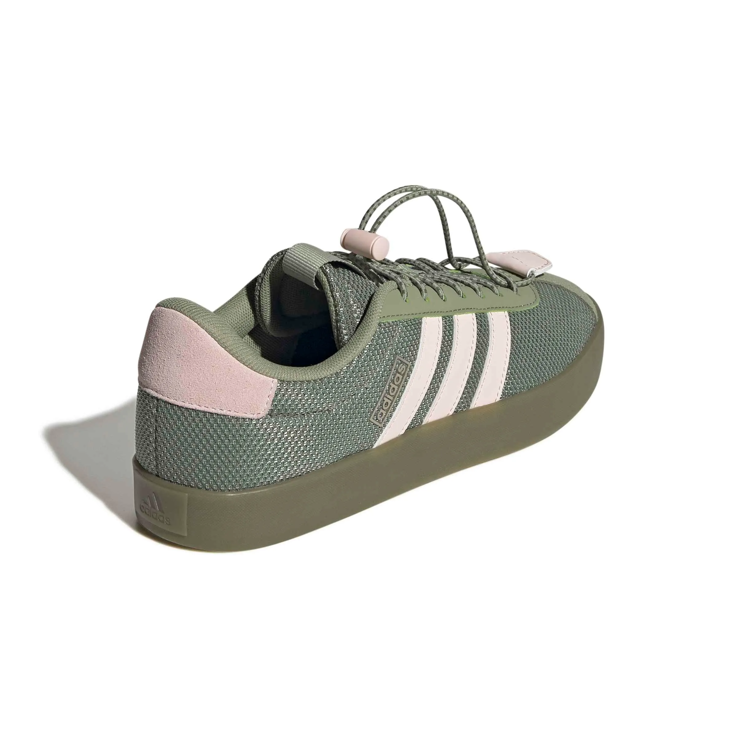 adidas VL Court 3.0 Shoes, Tent Green/Wonder Quartz/Cyber Met, 36 EU - immagine 5