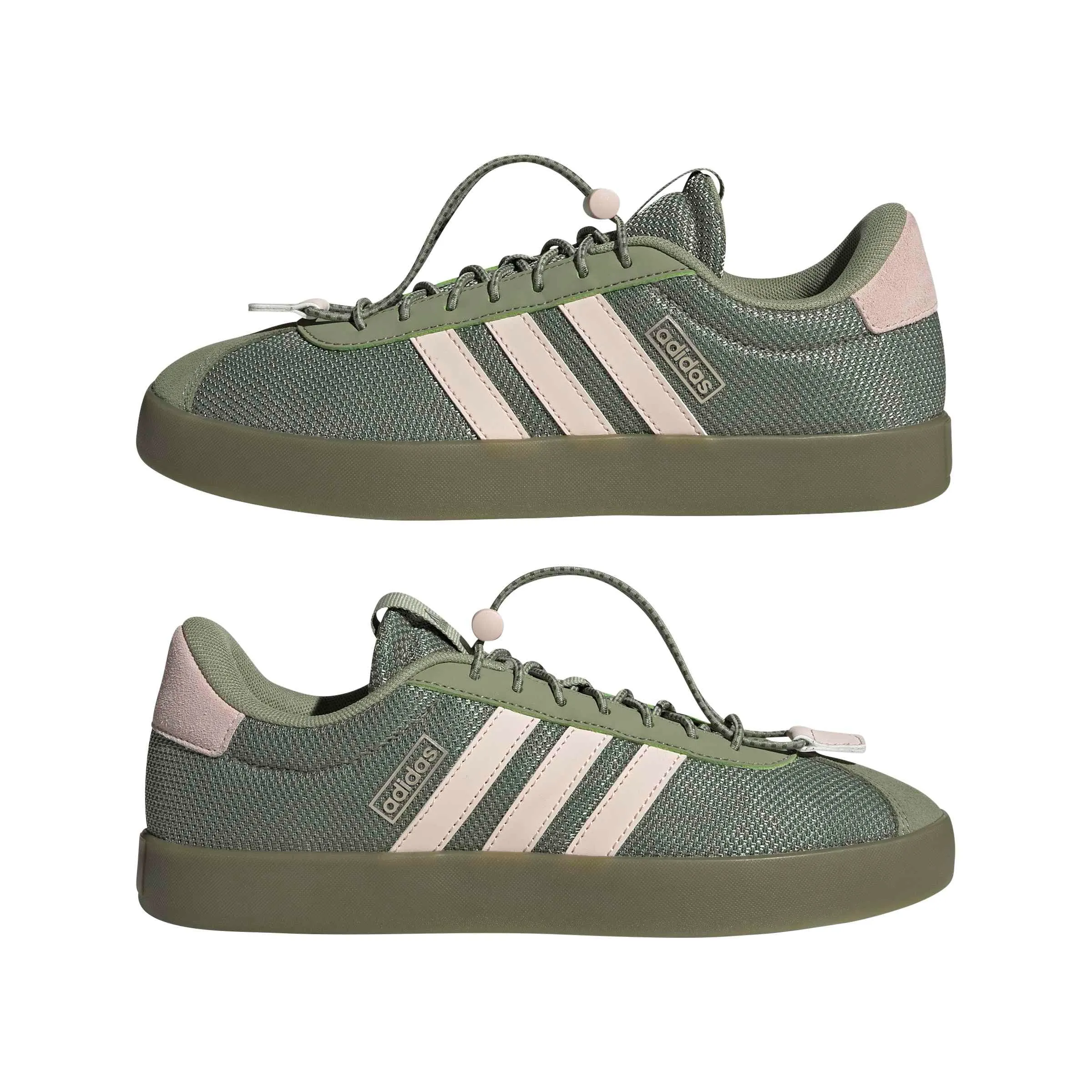 adidas VL Court 3.0 Shoes, Tent Green/Wonder Quartz/Cyber Met, 36 EU - immagine 7