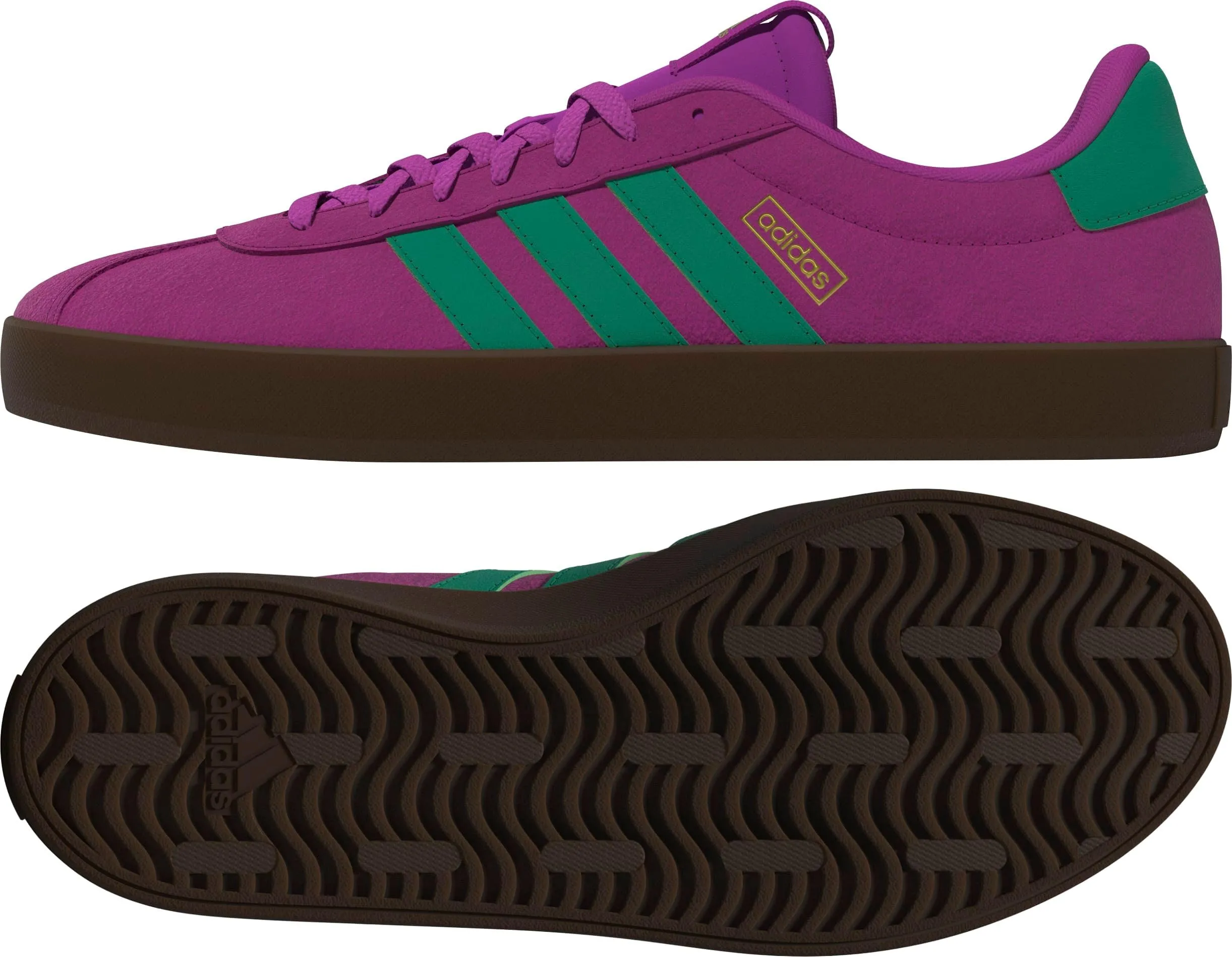 adidas VL Court 3.0 Shoes, Purple Burst/Court Green/Gold Met., 40 EU - immagine 4