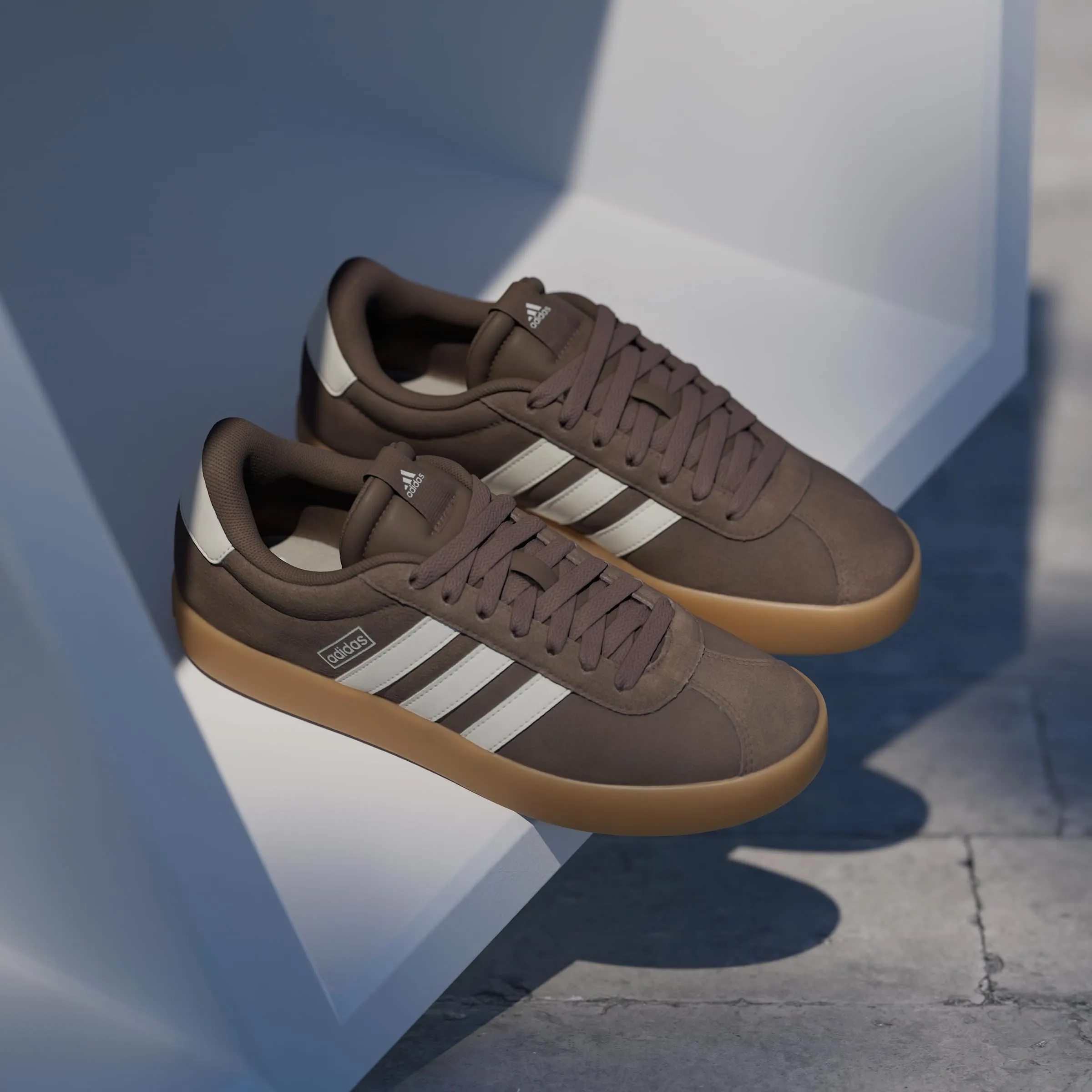 adidas Donna VL Court 3.0 Shoes, Earth Strata/Chalk White/Gum 3, 40 2/3 EU - immagine 9