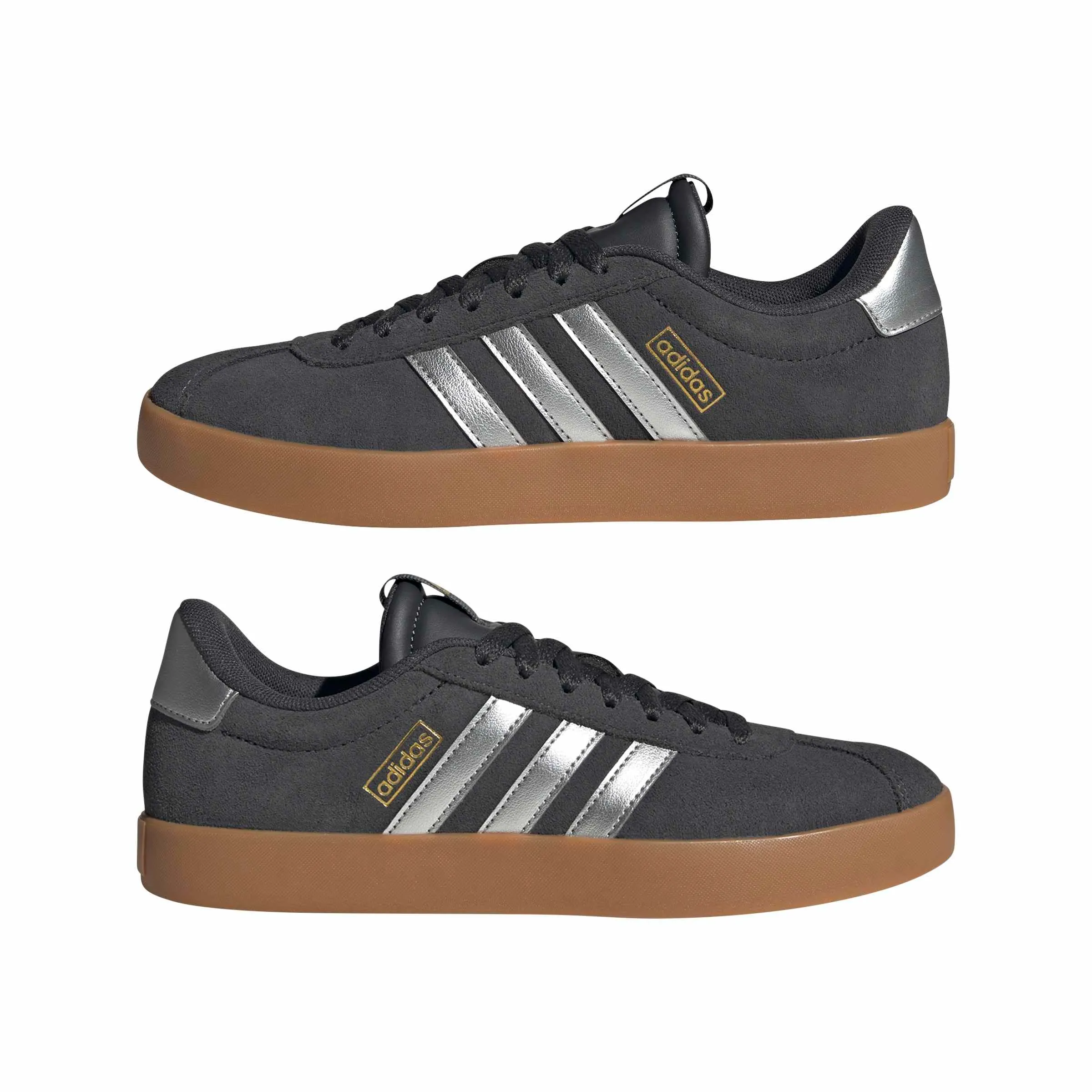 adidas VL Court 3.0 Shoes, Carbon/Silver Met./Gold Met., 36 EU - immagine 9