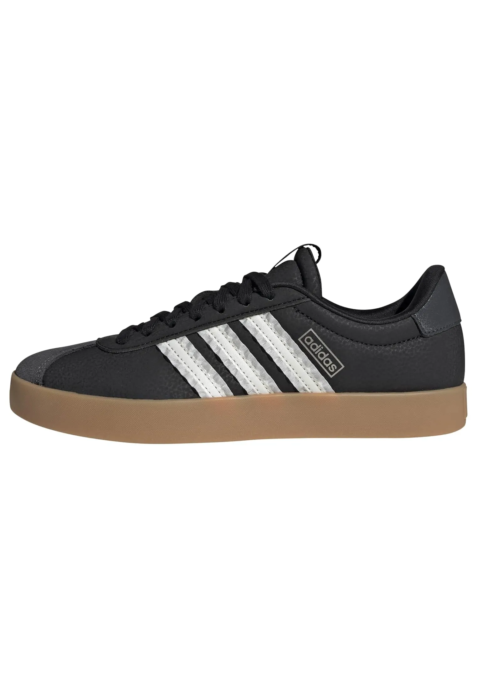 adidas VL Court 3.0 Shoes, Core Black/Core White/Cyber Met, 44 EU - immagine 1