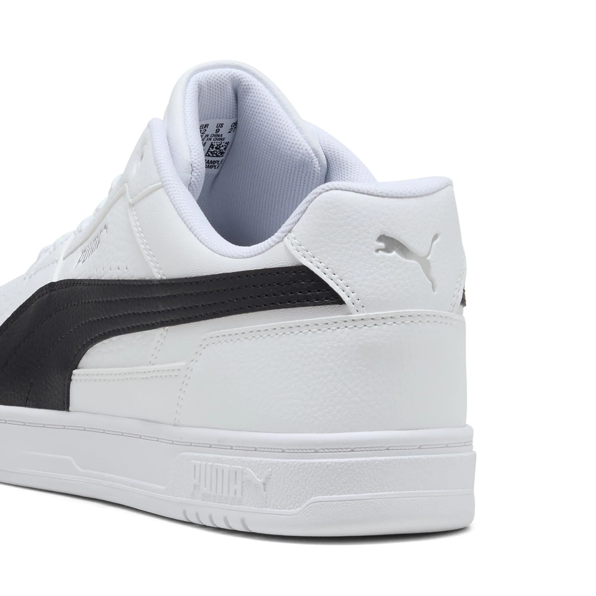 PUMA Caven III Unisex Sneakers - White Black Silver Metallic, Size 48 - immagine 3