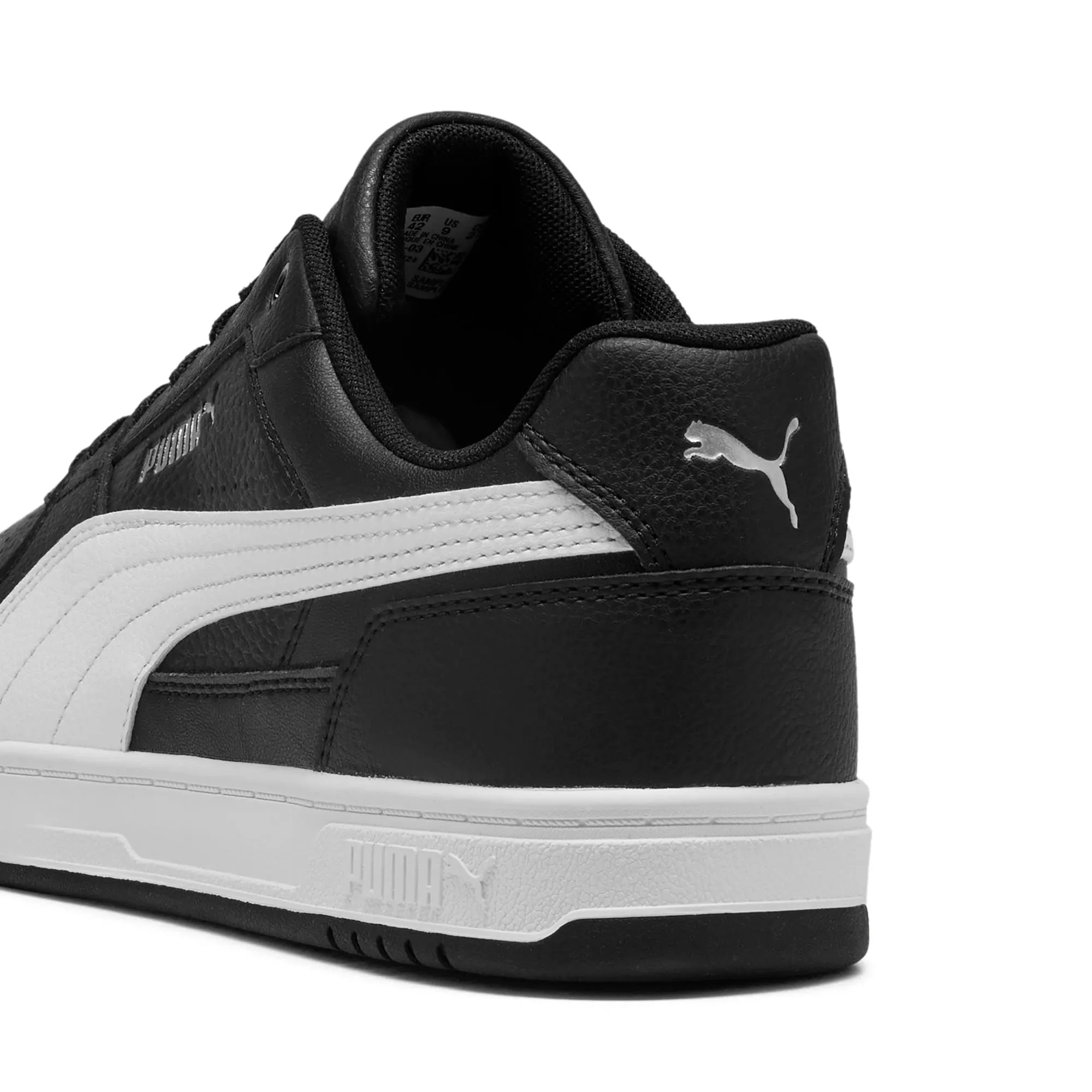 Puma Caven III Unisex Sneakers, Black White Silver Metallic, Size 39 - immagine 2