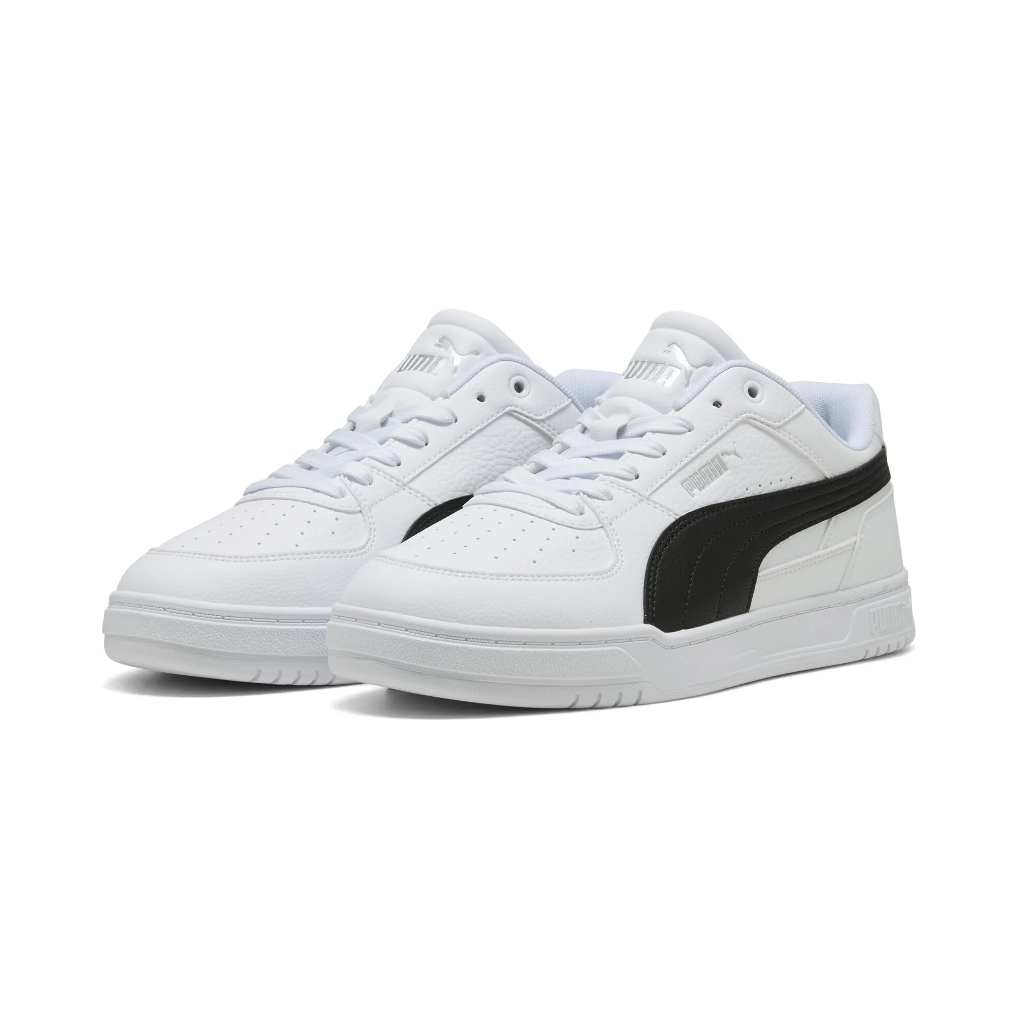 PUMA Caven III Unisex Sneakers, White Black Silver Metallic, Size 39 - immagine 2