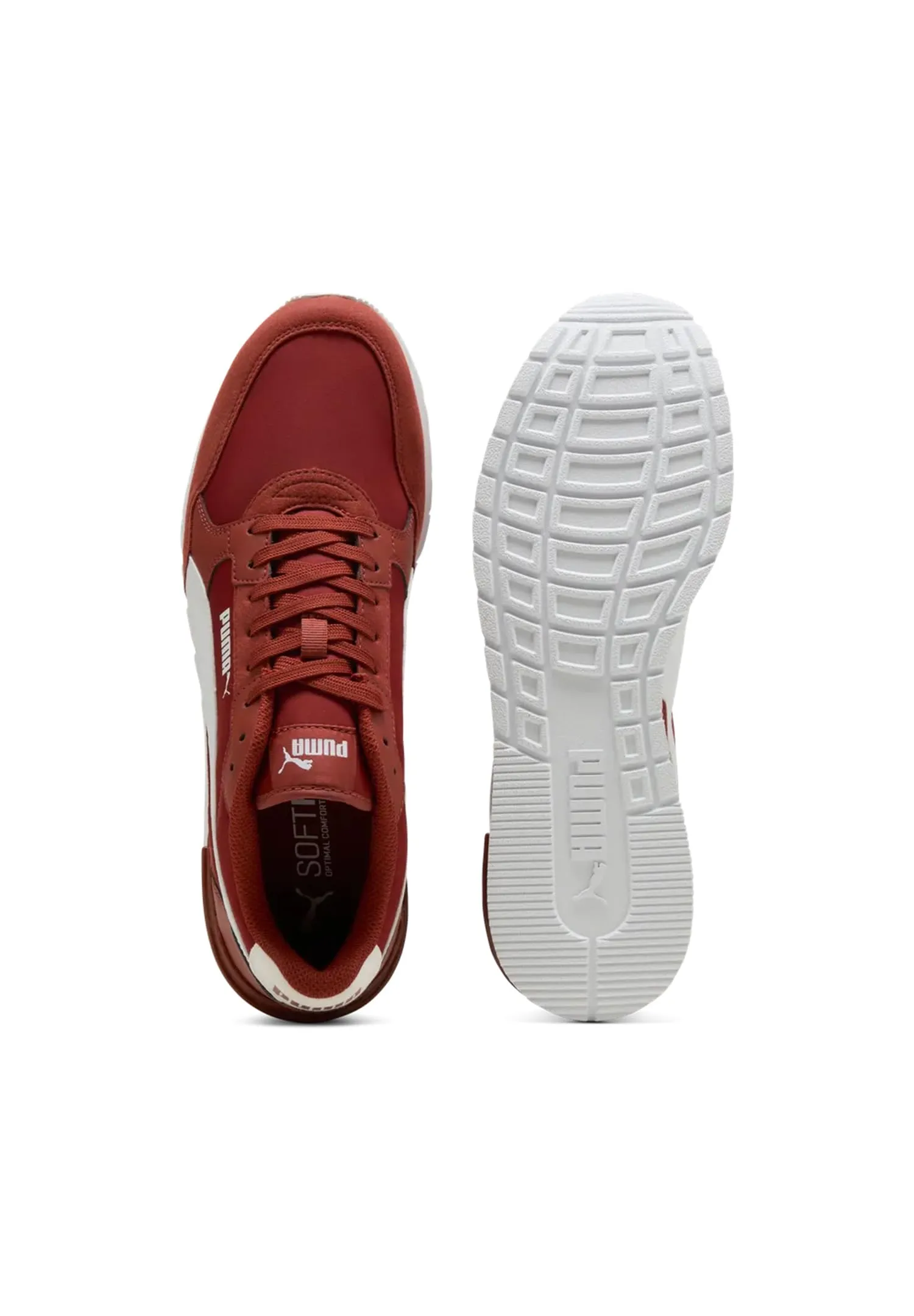 Puma St Runner Unisex Sneakers - Bordeaux Red Puma White - 40.5 EU - immagine 5