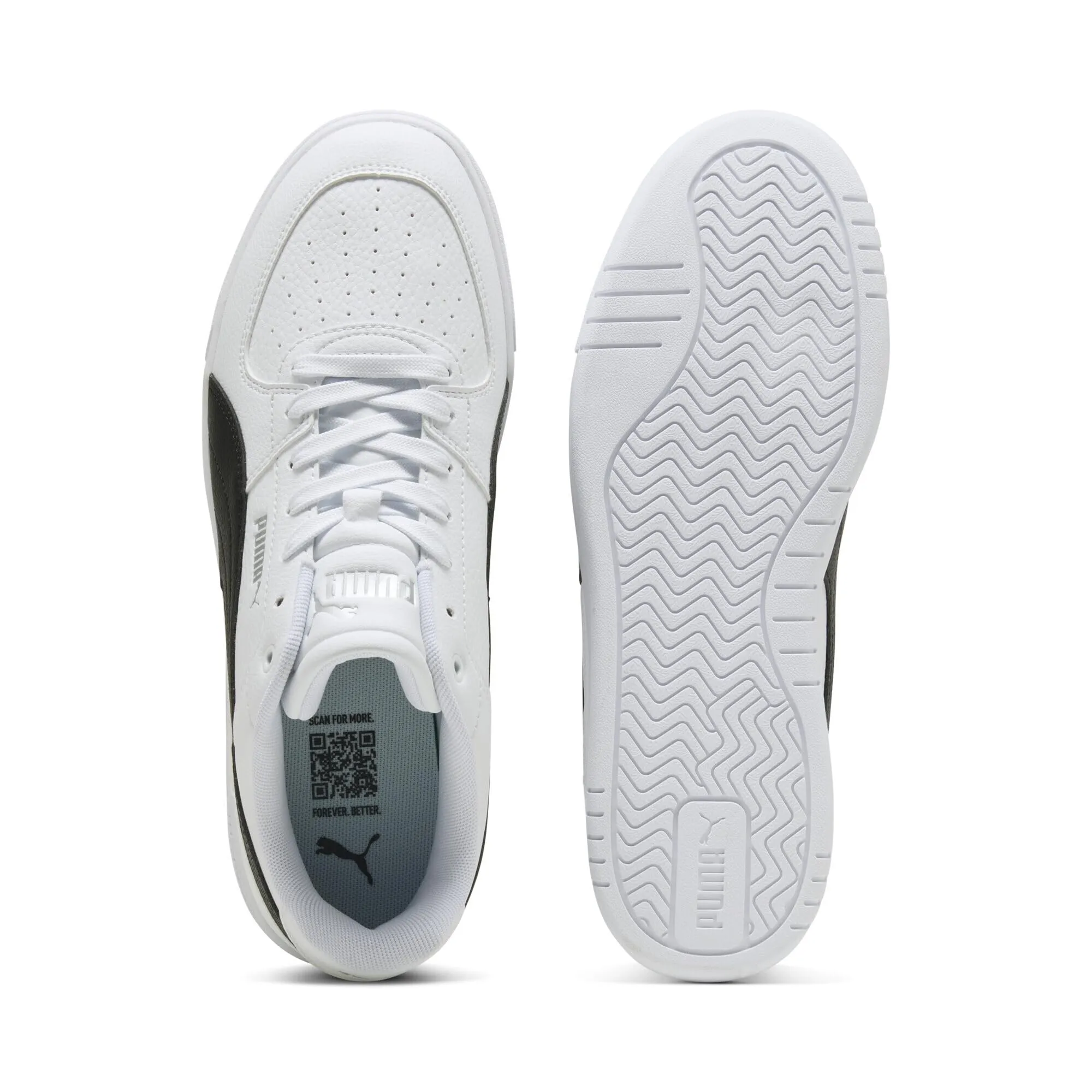 Puma Caven III Unisex Sneakers, White Black Silver Metallic, Size 38 EU - immagine 5