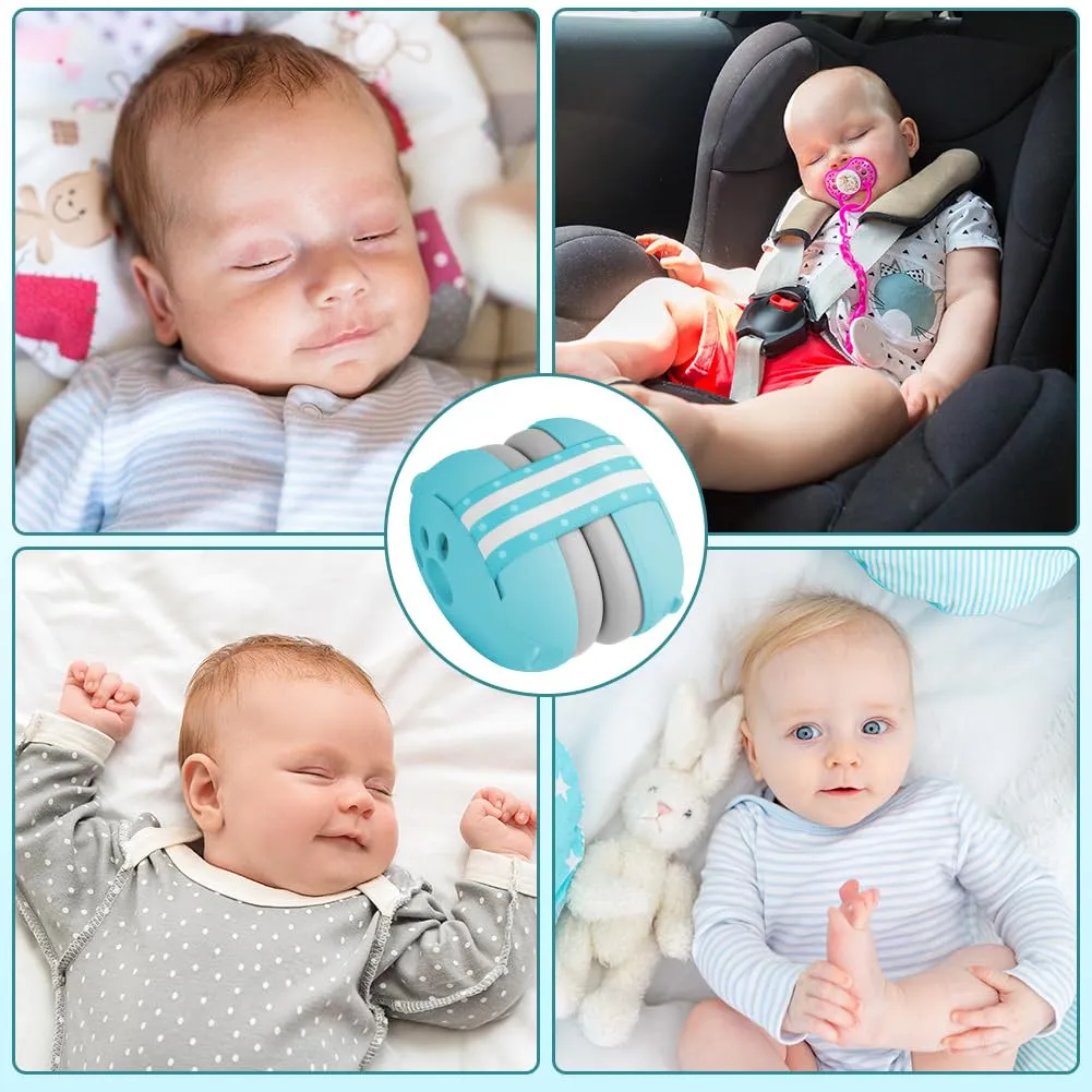 Aolso Cuffie Antirumore 2 in 1 per Neonati e Bambini fino a 48 Mesi, Archetto Regolabile, Blu - immagine 7